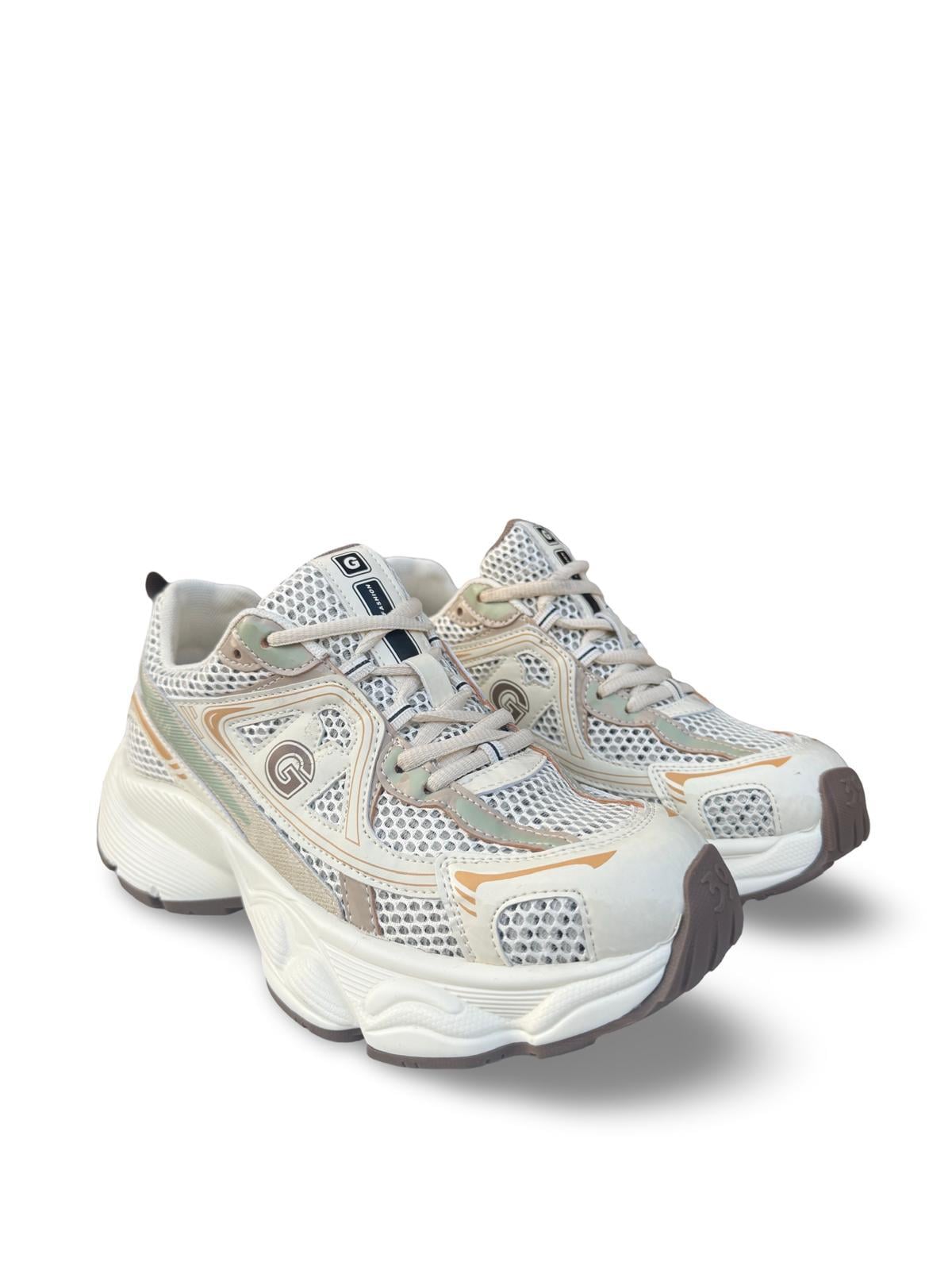 Yalınayak 25y353 Aır Taban Kadın Sneaker Bej