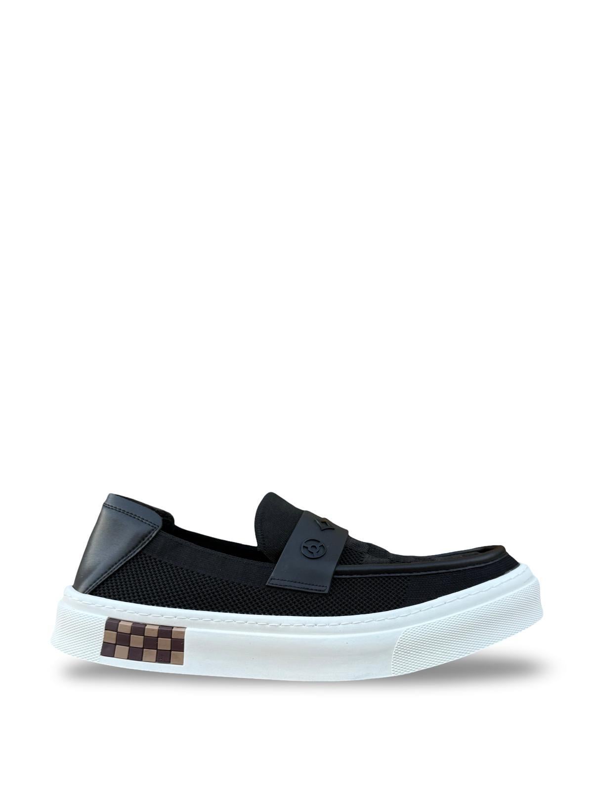 Yalınayak 25Y501-7 Erkek Keten Loafer Siyah