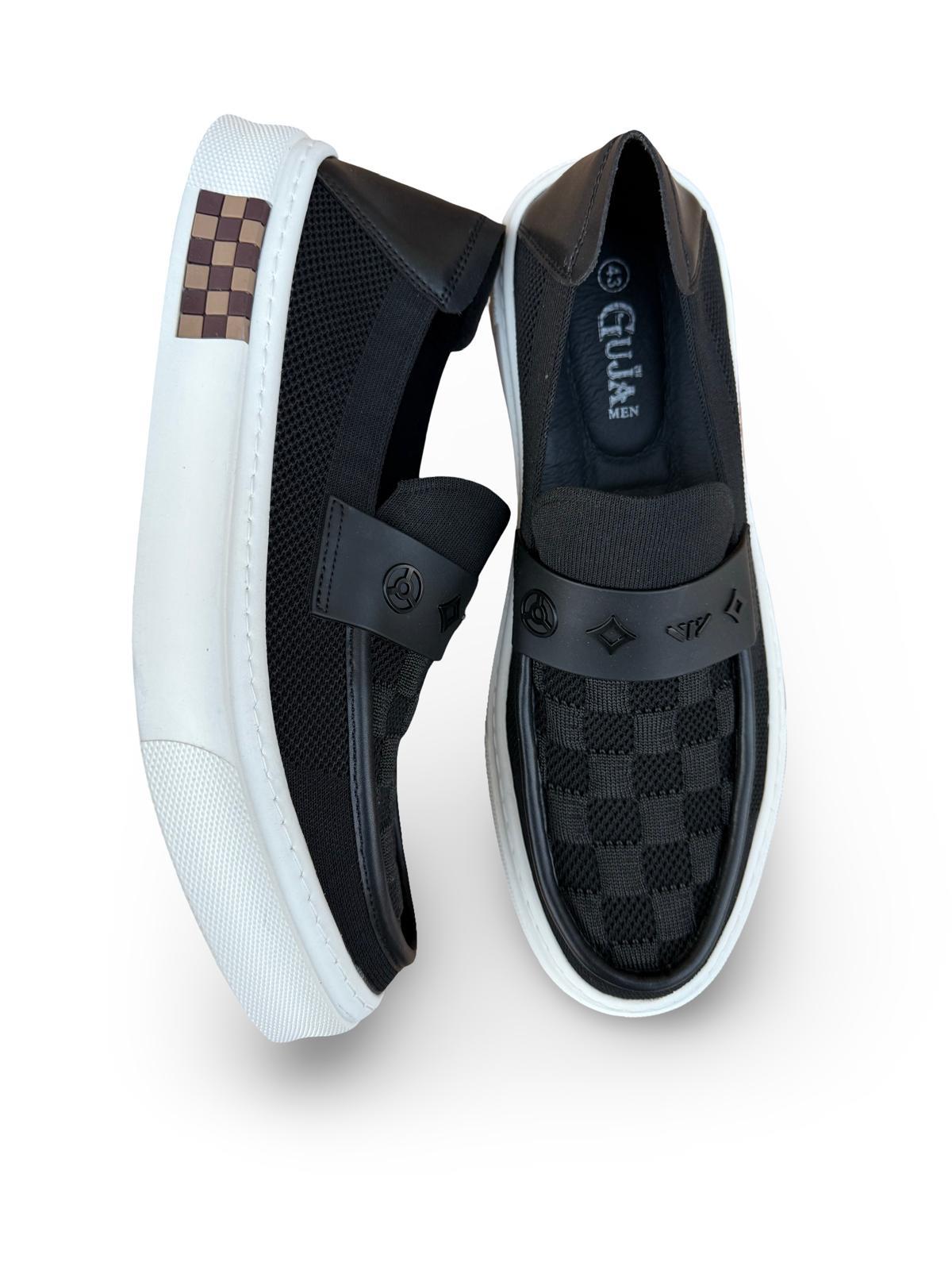 Yalınayak 25Y501-7 Erkek Keten Loafer Siyah