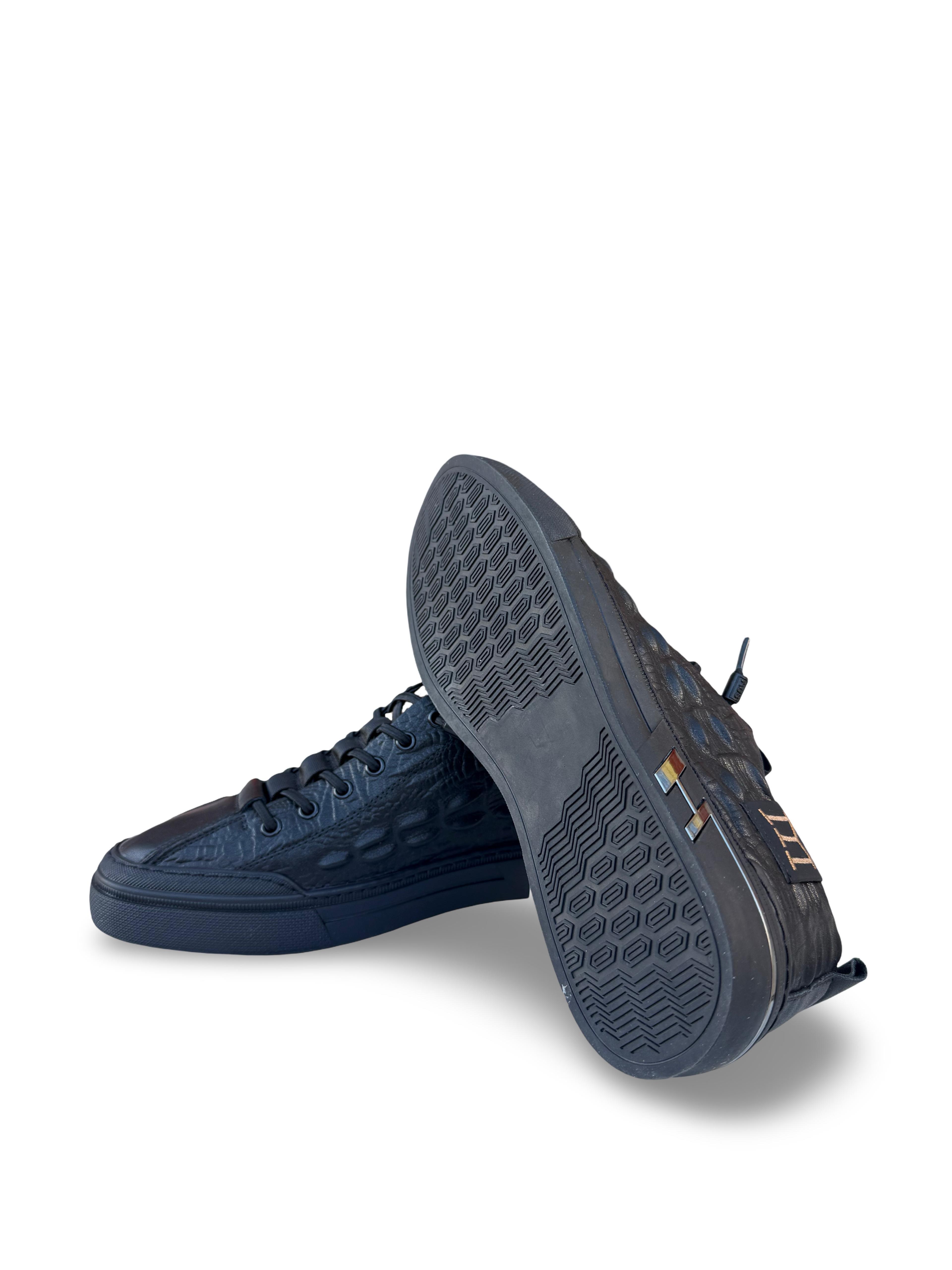 Yalınayak Y510-6 Comfort Taban Erkek Deri  Sneaker Siyah