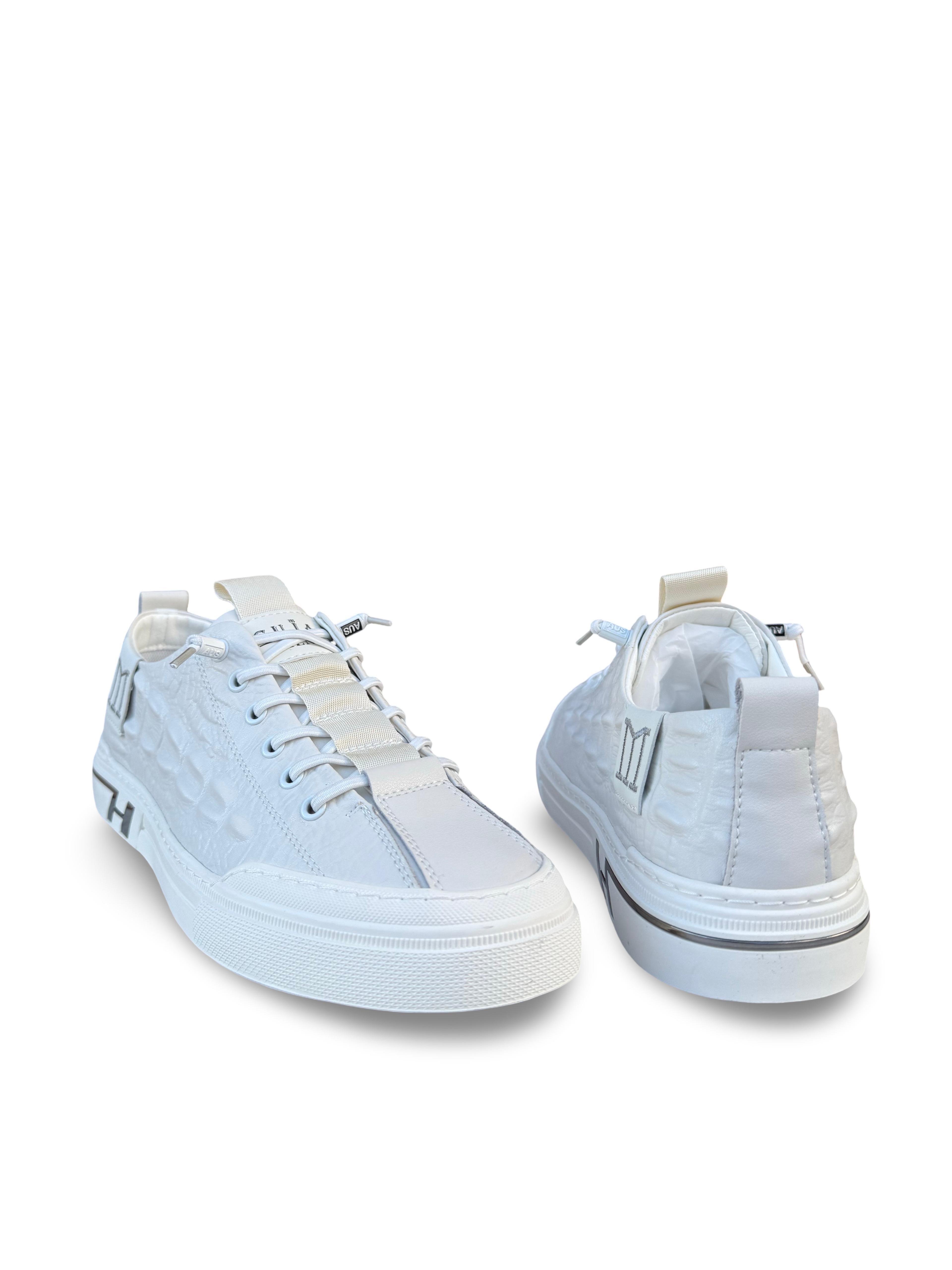 Yalınayak Y510-6 Comfort Taban Erkek Deri  Sneaker Beyaz