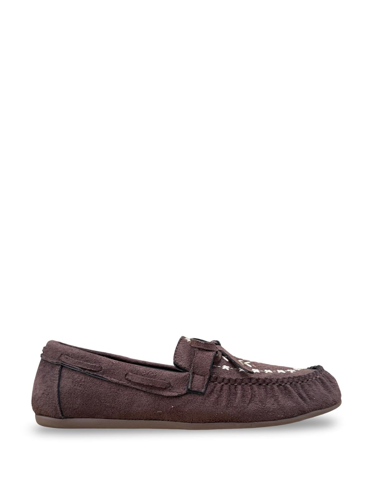 Yalınayak Bdr850 Kadın Loafer Günlük Ayakkabı Kahve Süet