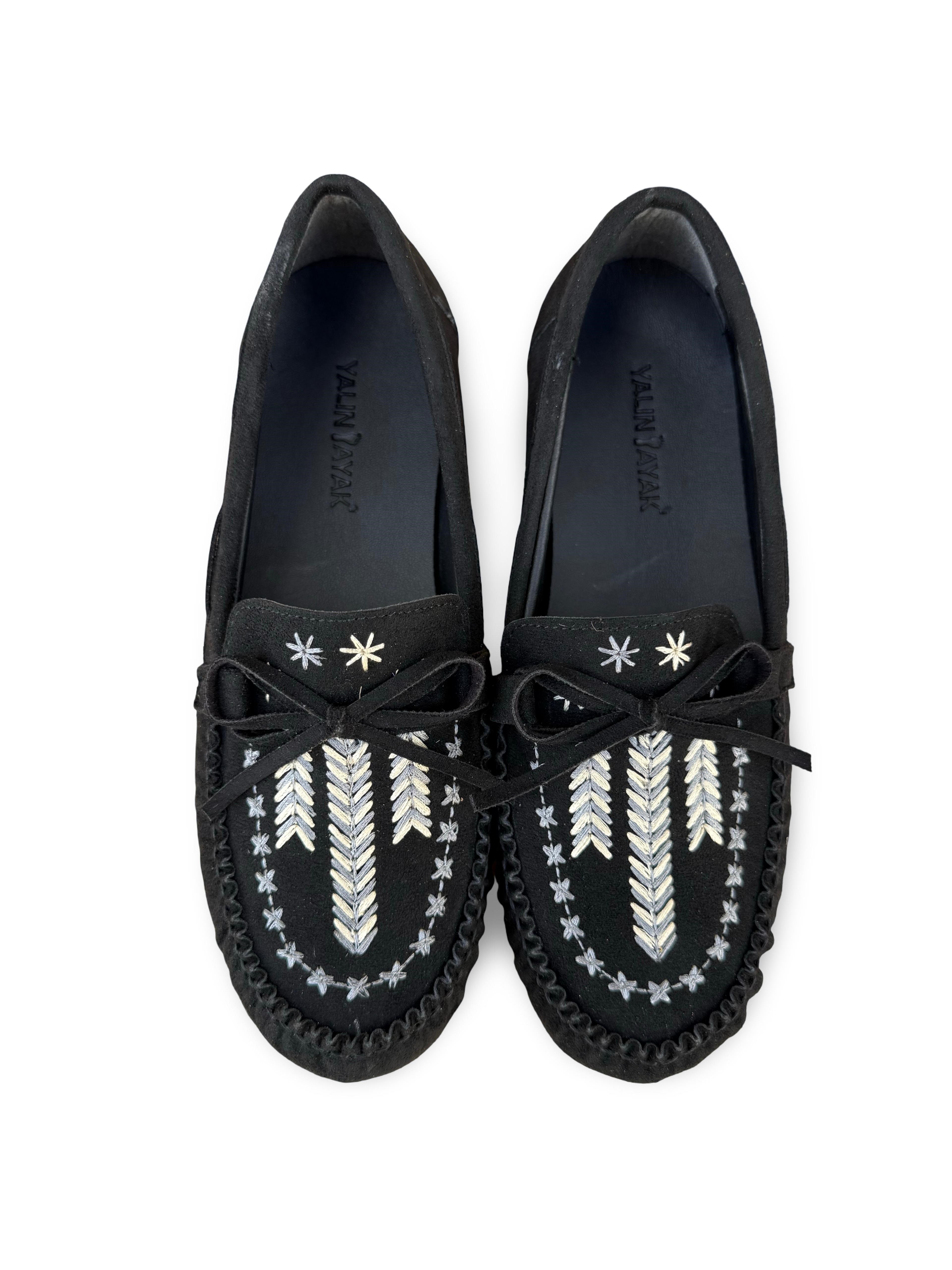 Yalınayak Bdr850 Kadın Loafer Günlük Ayakkabı Siyah Süet