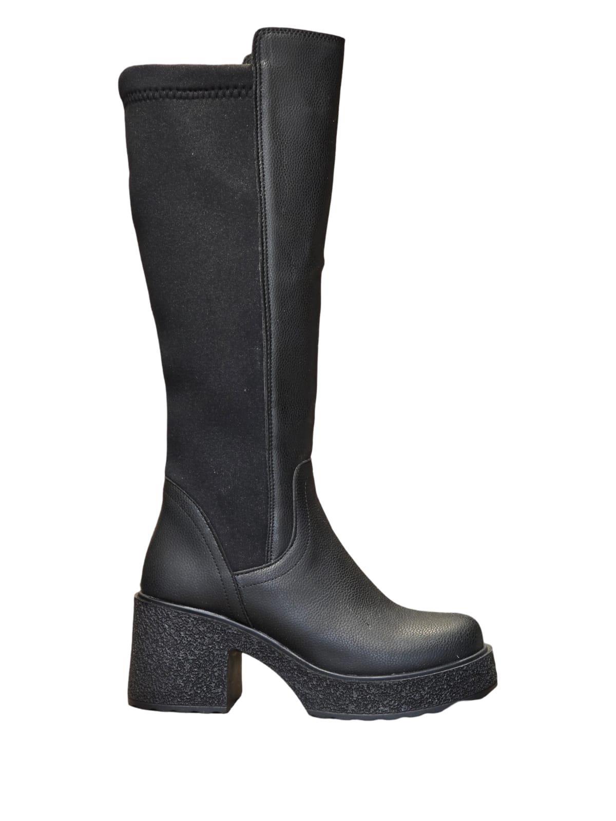 Yalınayak Bty1632217 Topuklu Streç Kadın Çizme Siyah