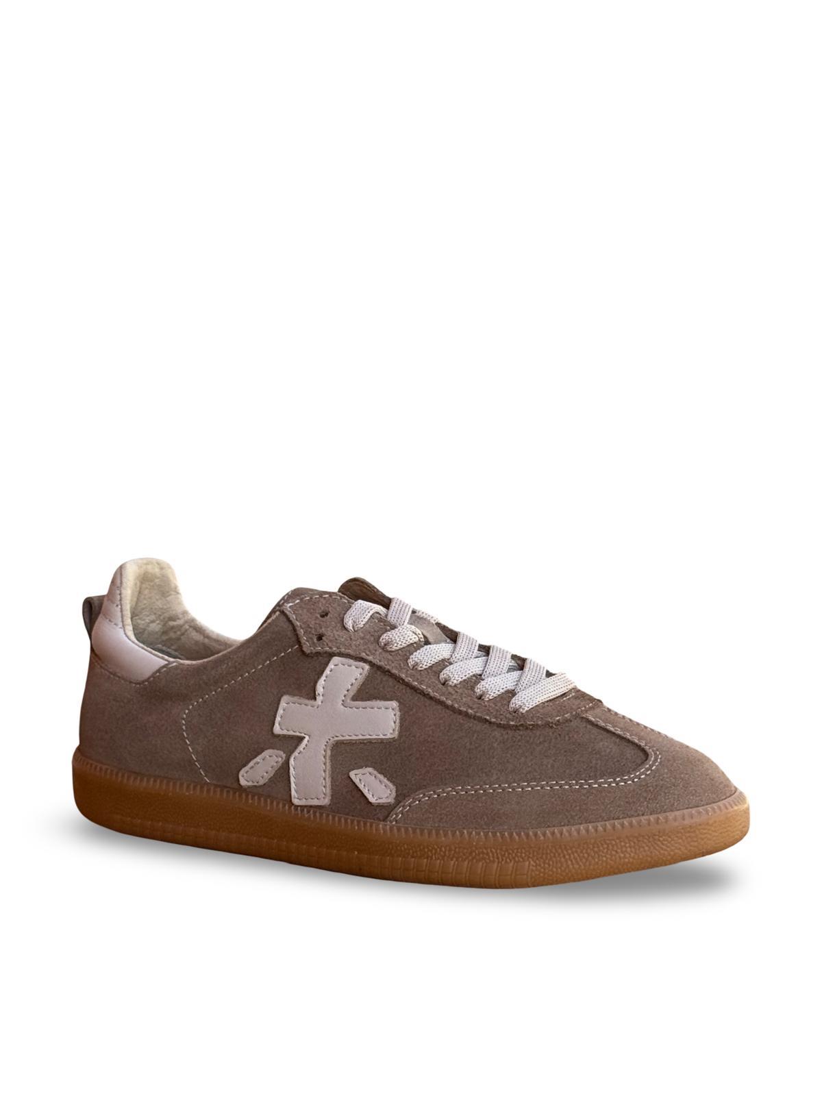 Yalınayak Bty2486969 Hakiki Süet Deri Kadın Spor Sneaker Vizon Süet