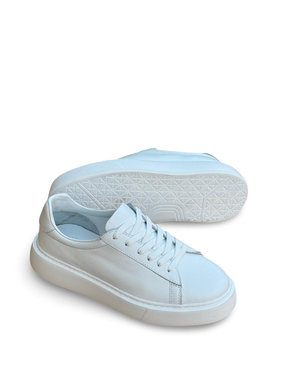 Yalınayak Bty249901 Hakiki Deri Unisex Casual Beyaz