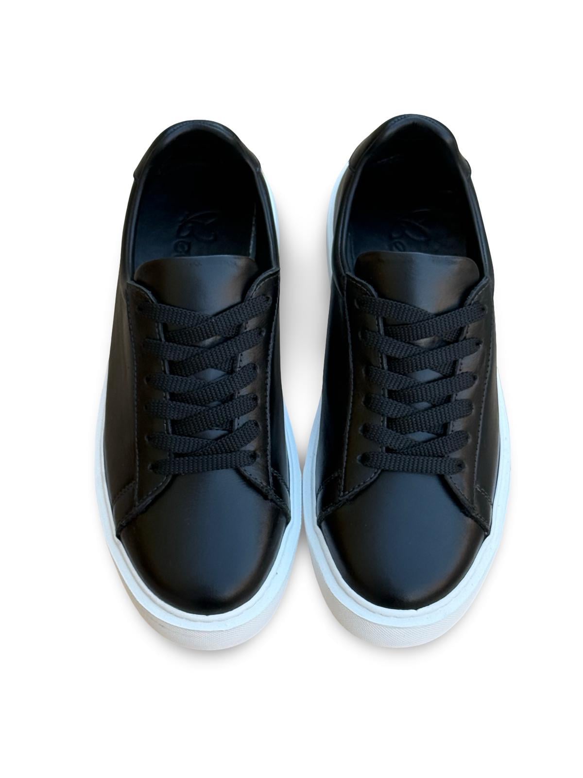 Yalınayak Bty249901 Hakiki Deri Unisex Casual Siyah