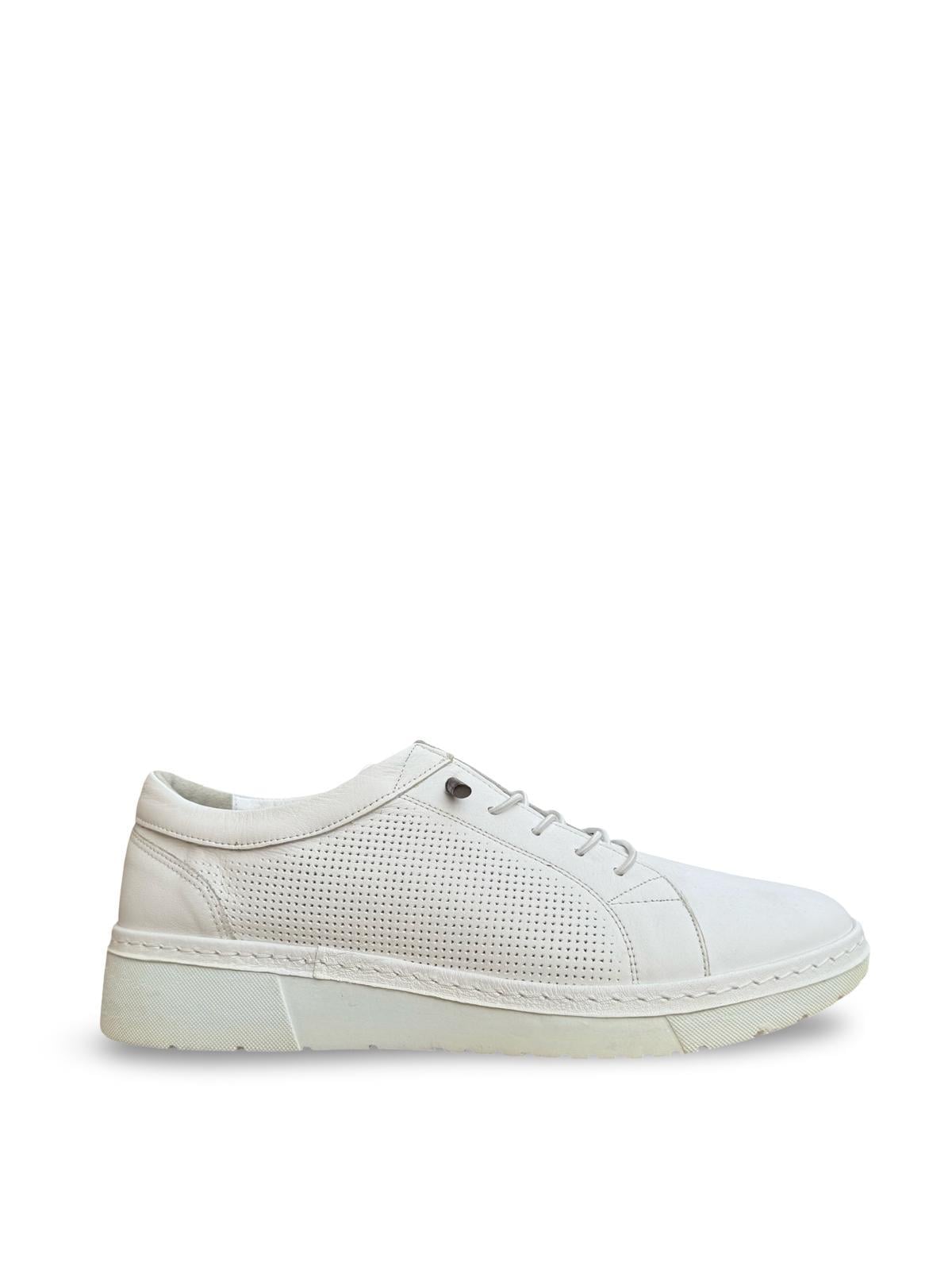 Yalınayak Bty5277 Hakiki Deri Kadın Sneaker Beyaz