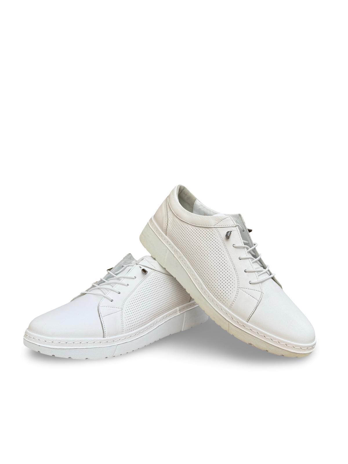 Yalınayak Bty5277 Hakiki Deri Kadın Sneaker Beyaz