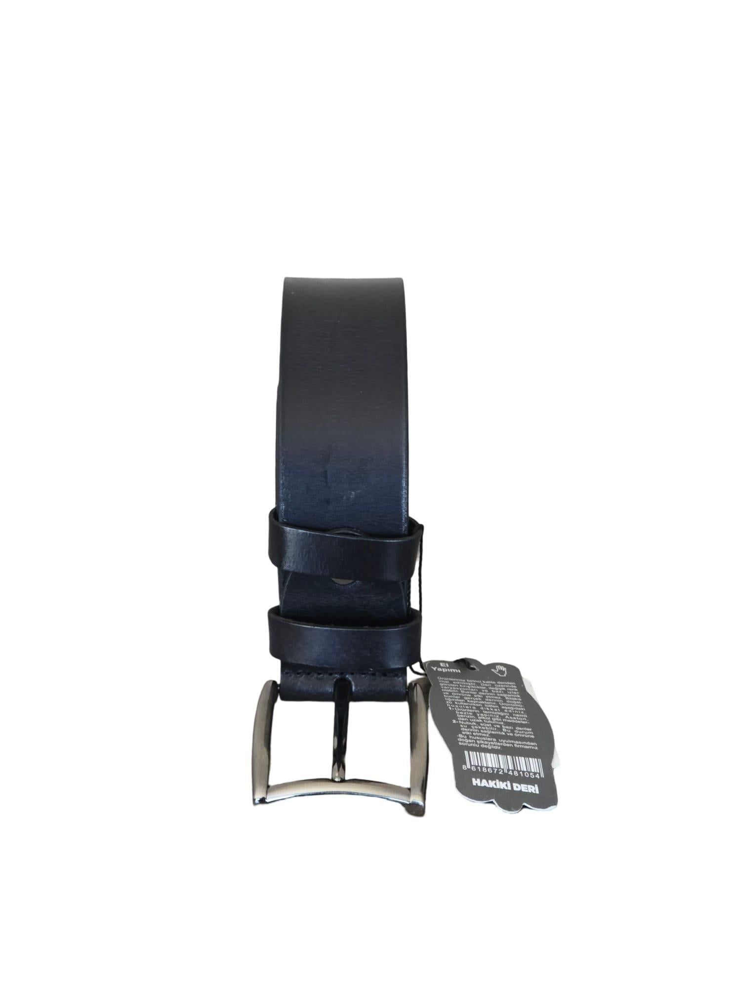 Yalınayak D101 Hakiki Deri erkek Geniş Kemer Siyah