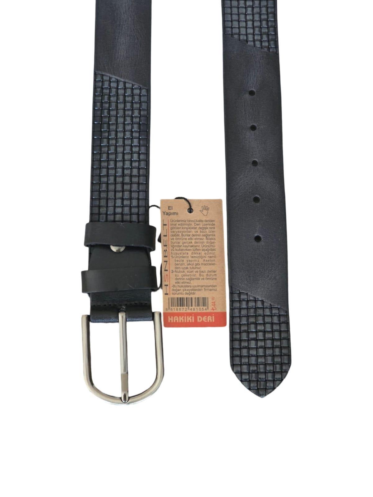 Yalınayak D83 Hakiki Deri Erkek Geniş Kemer Siyah