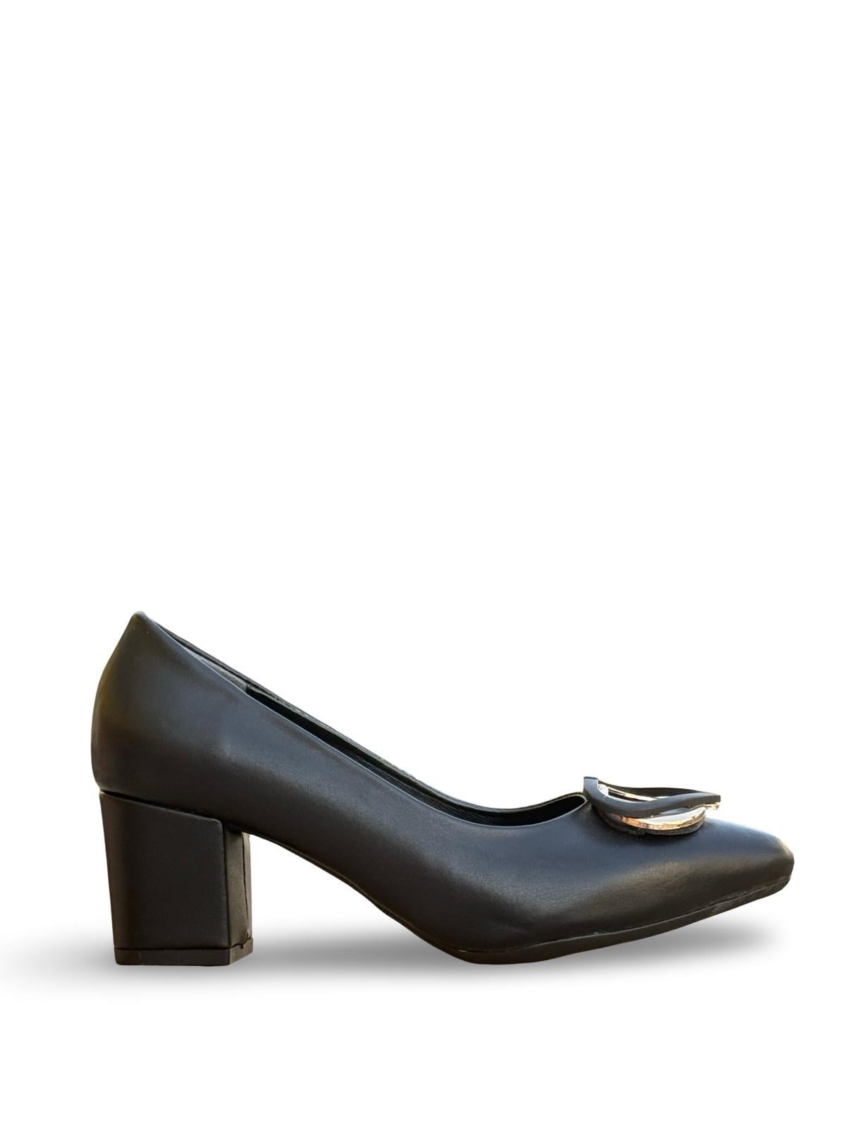 Yalınayak Lpy995  Tokalı Kadın Topuklu Ayakkabı Siyah