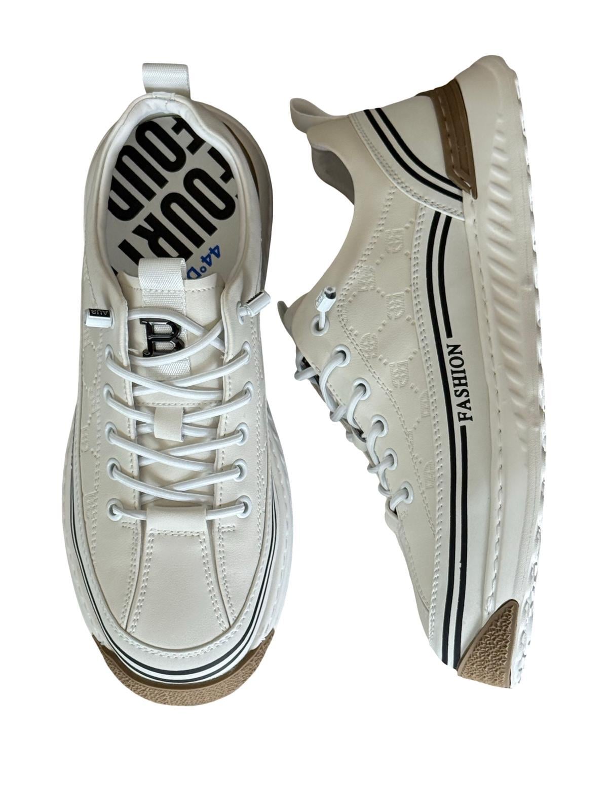 Yalınayak M19075 Hakiki Deri Erkek Sneaker Beyaz