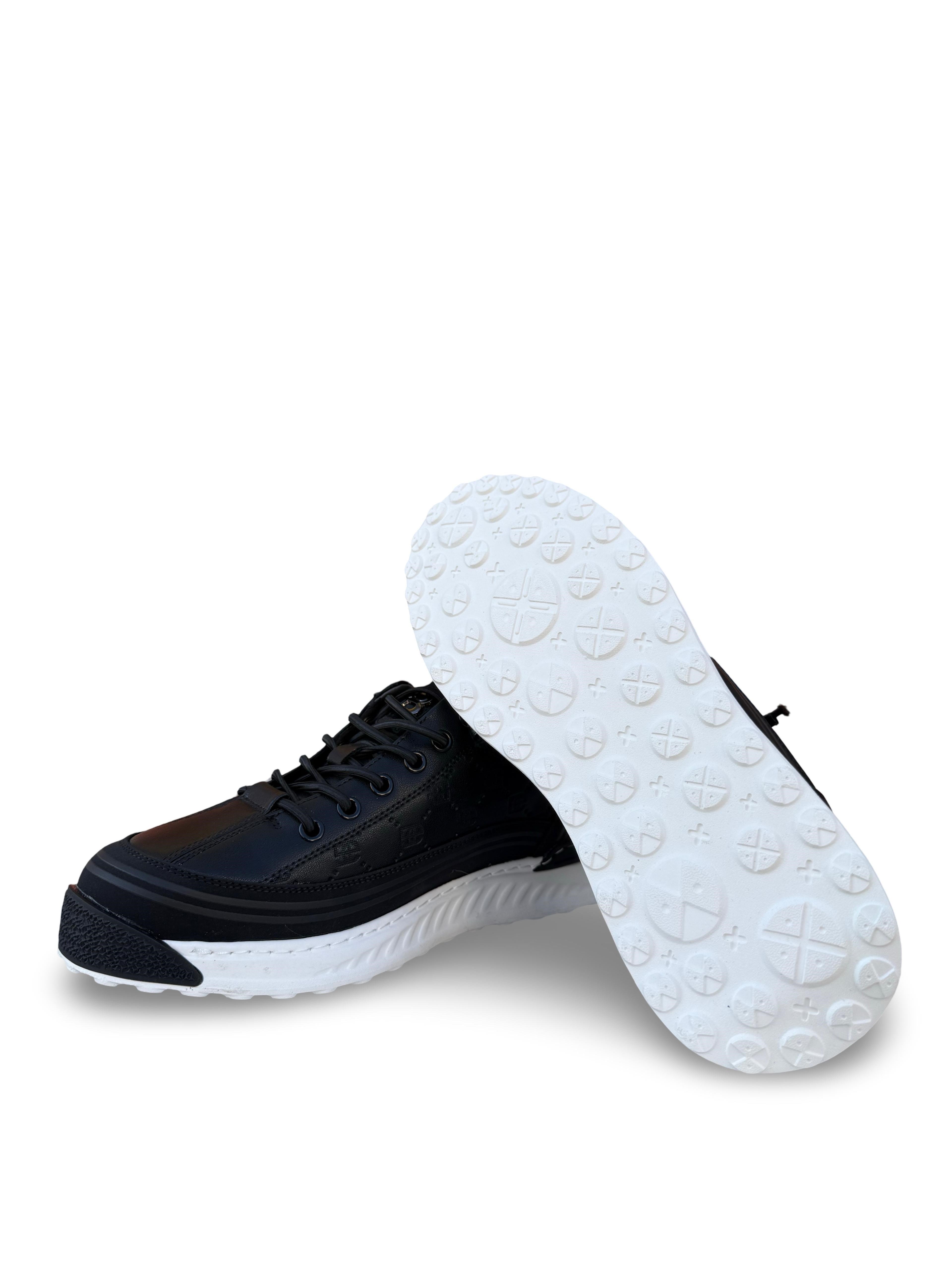 Yalınayak M19075 Hakiki Deri Erkek Sneaker Siyah