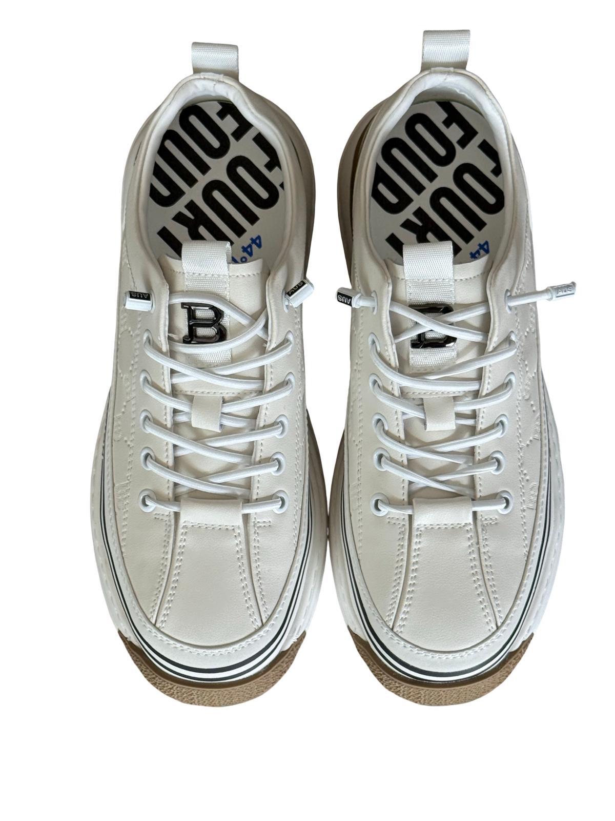 Yalınayak M19075 Hakiki Deri Erkek Sneaker Beyaz