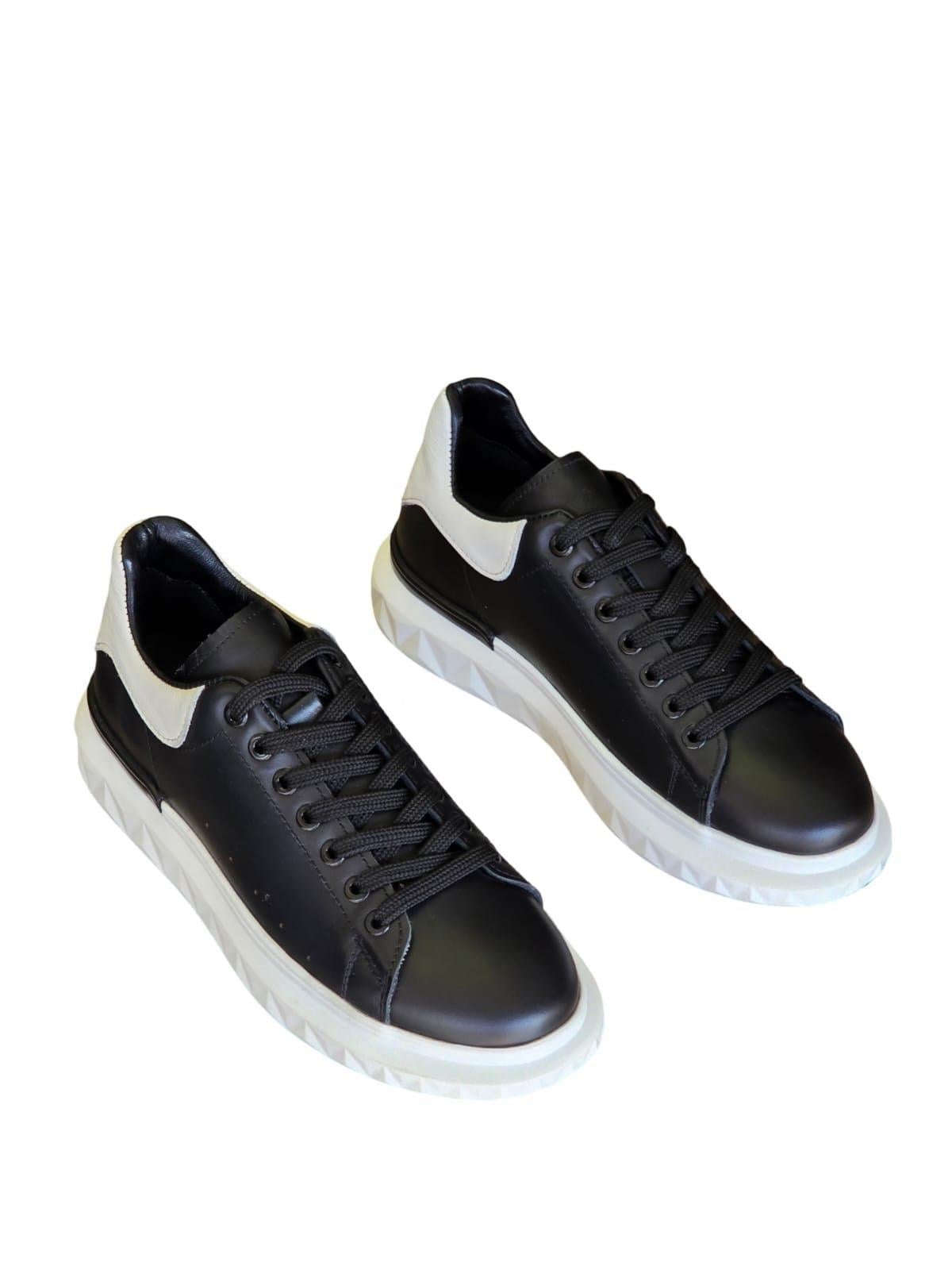 Yalınayak M19369 Hakiki Deri Erkek Sneaker Siyah