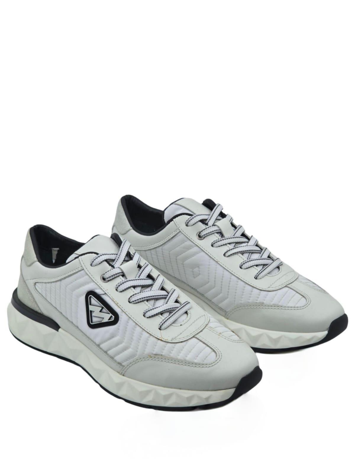 Yalınayak M19498 Hakiki Deri Erkek Sneaker Beyaz