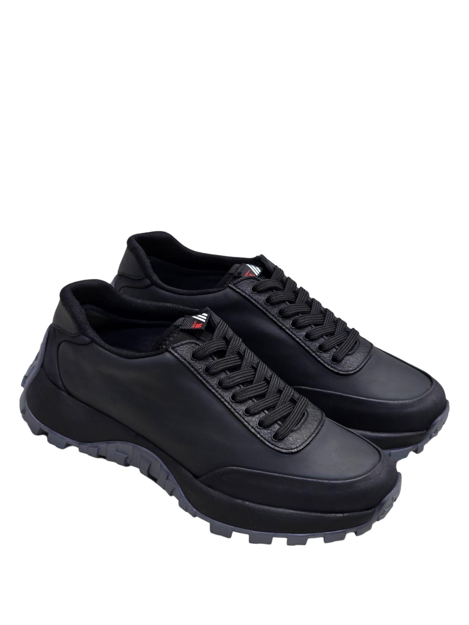 Yalınayak M20386  Hakiki Deri Erkek Sneakers Siyah