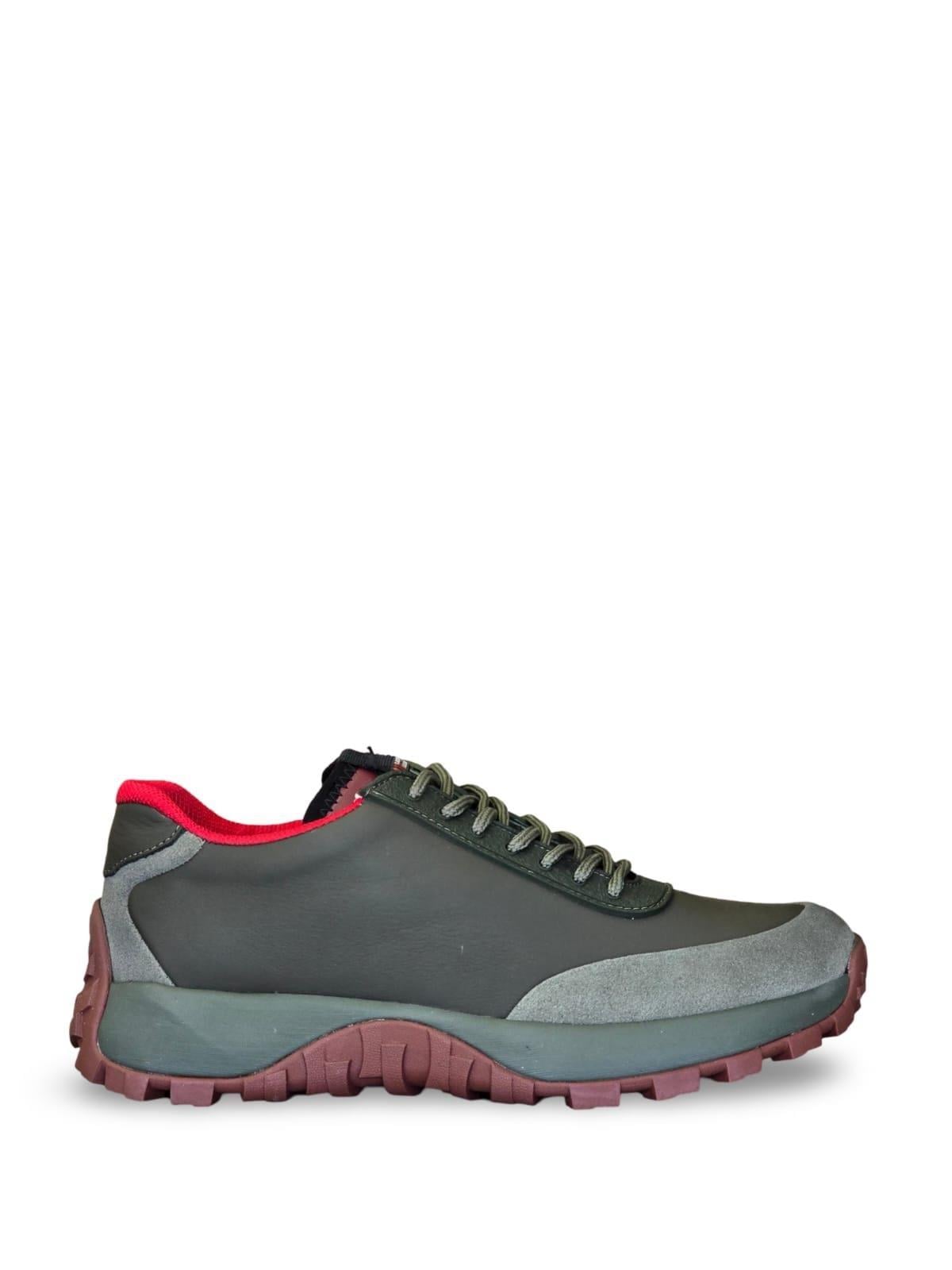 Yalınayak M20386  Hakiki Deri Erkek Sneakers Haki