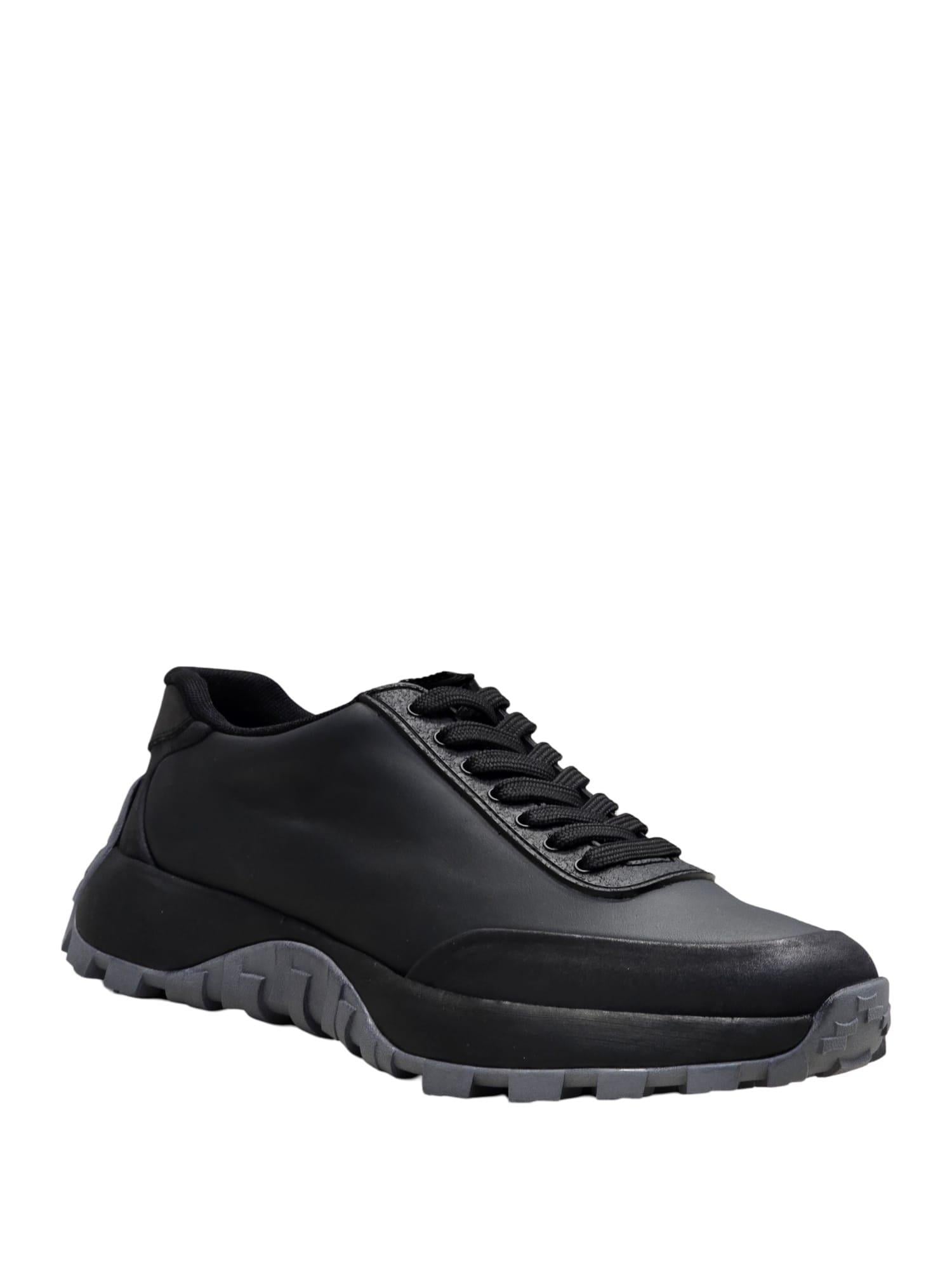 Yalınayak M20386  Hakiki Deri Erkek Sneakers Siyah