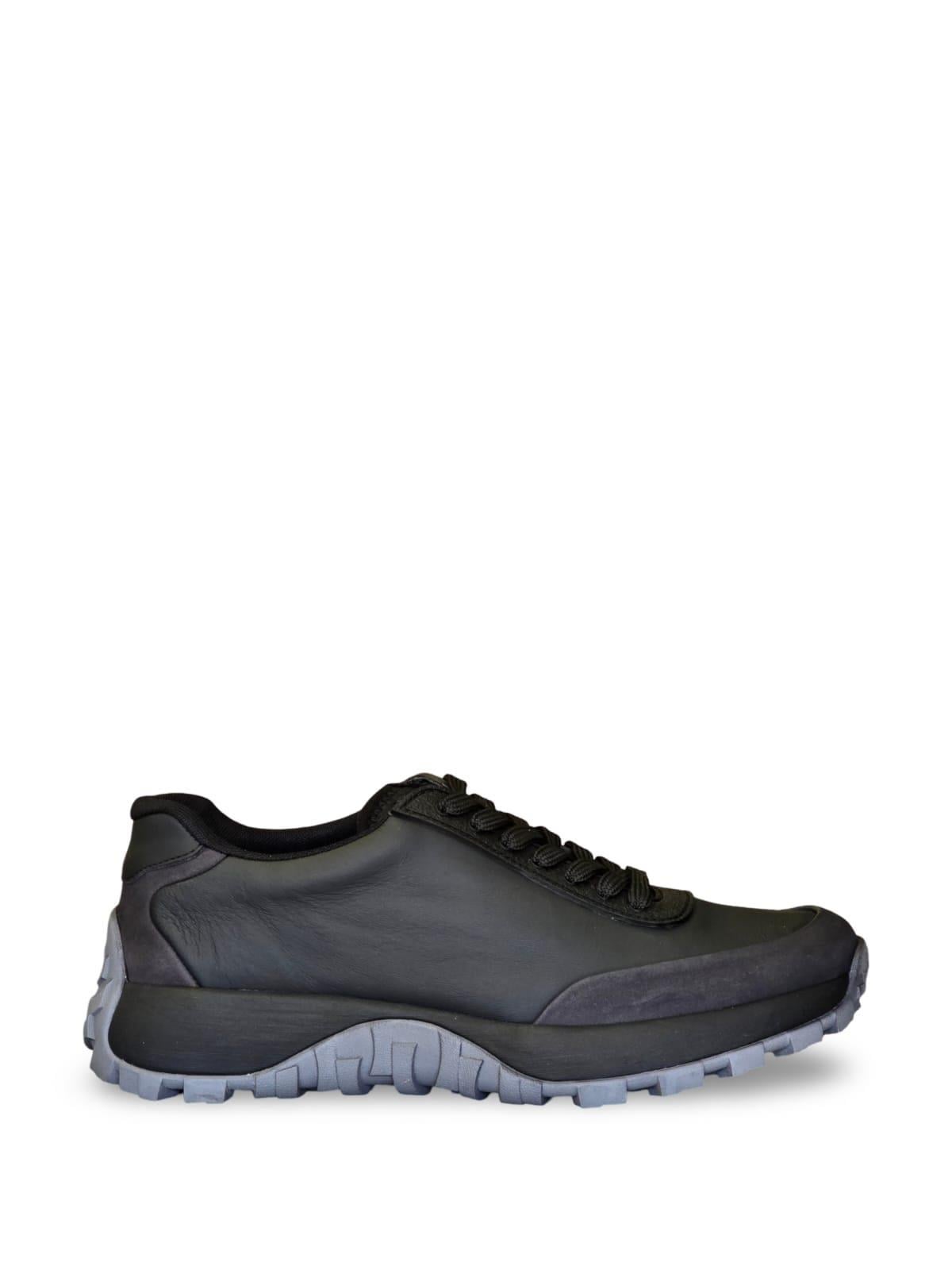 Yalınayak M20386  Hakiki Deri Erkek Sneakers Siyah