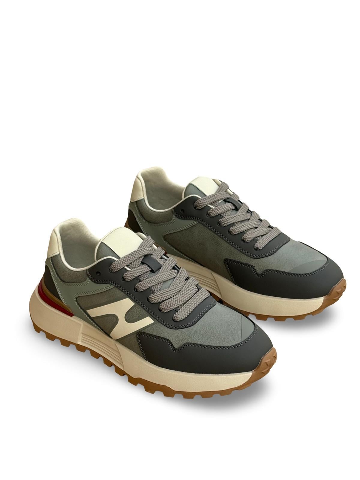 Yalınayak M22613 Hakiki Deri Comfort Taban Erkek Spor Sneaker Haki