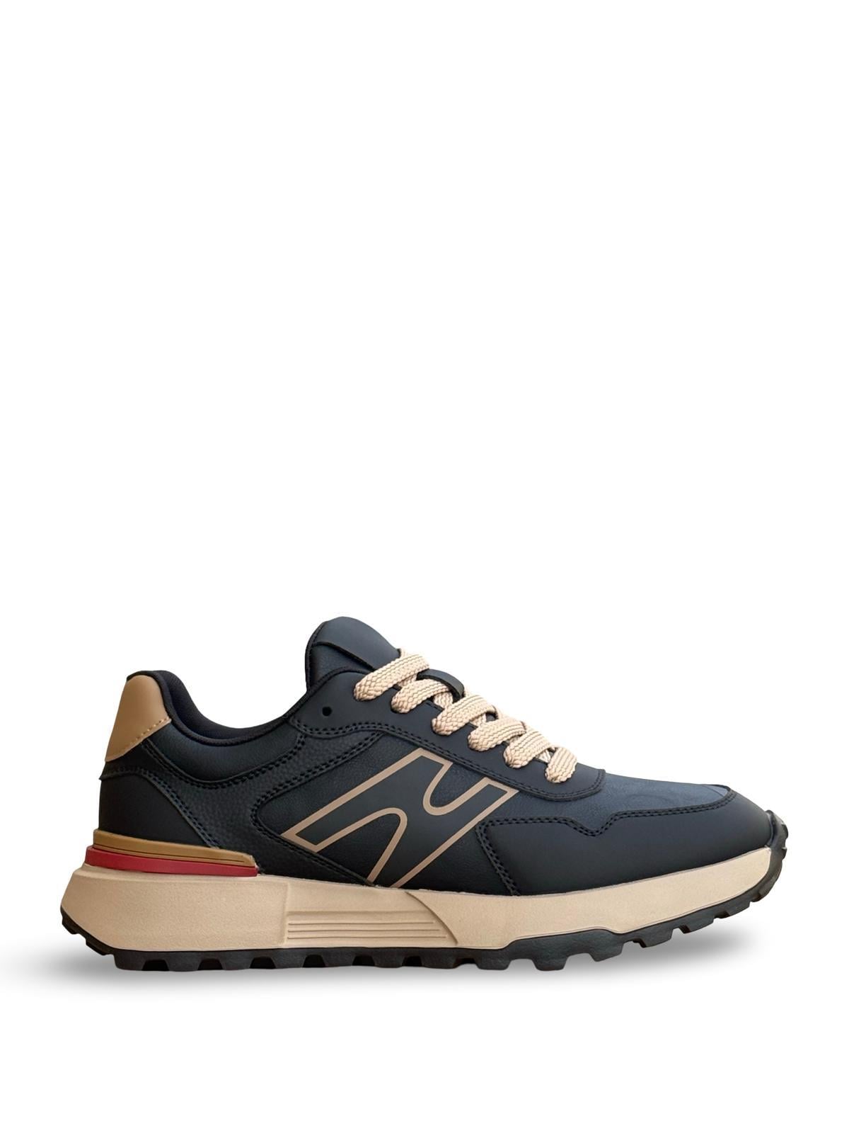 Yalınayak M22613 Hakiki Deri Comfort Taban Erkek Spor Sneaker Siyah