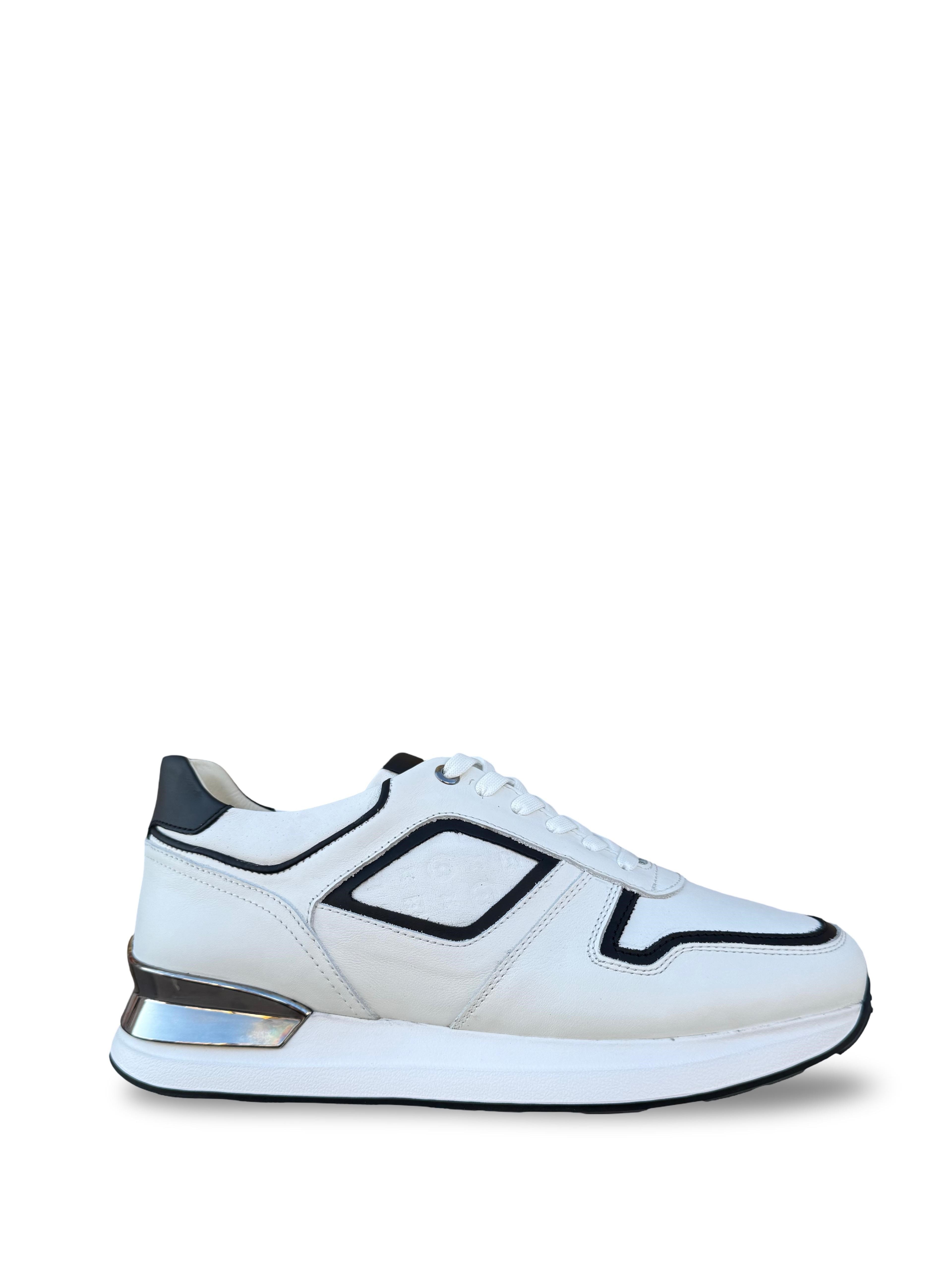 Yalınayak M23259 Hakiki Deri Eva Taban Erkek Sneaker Beyaz