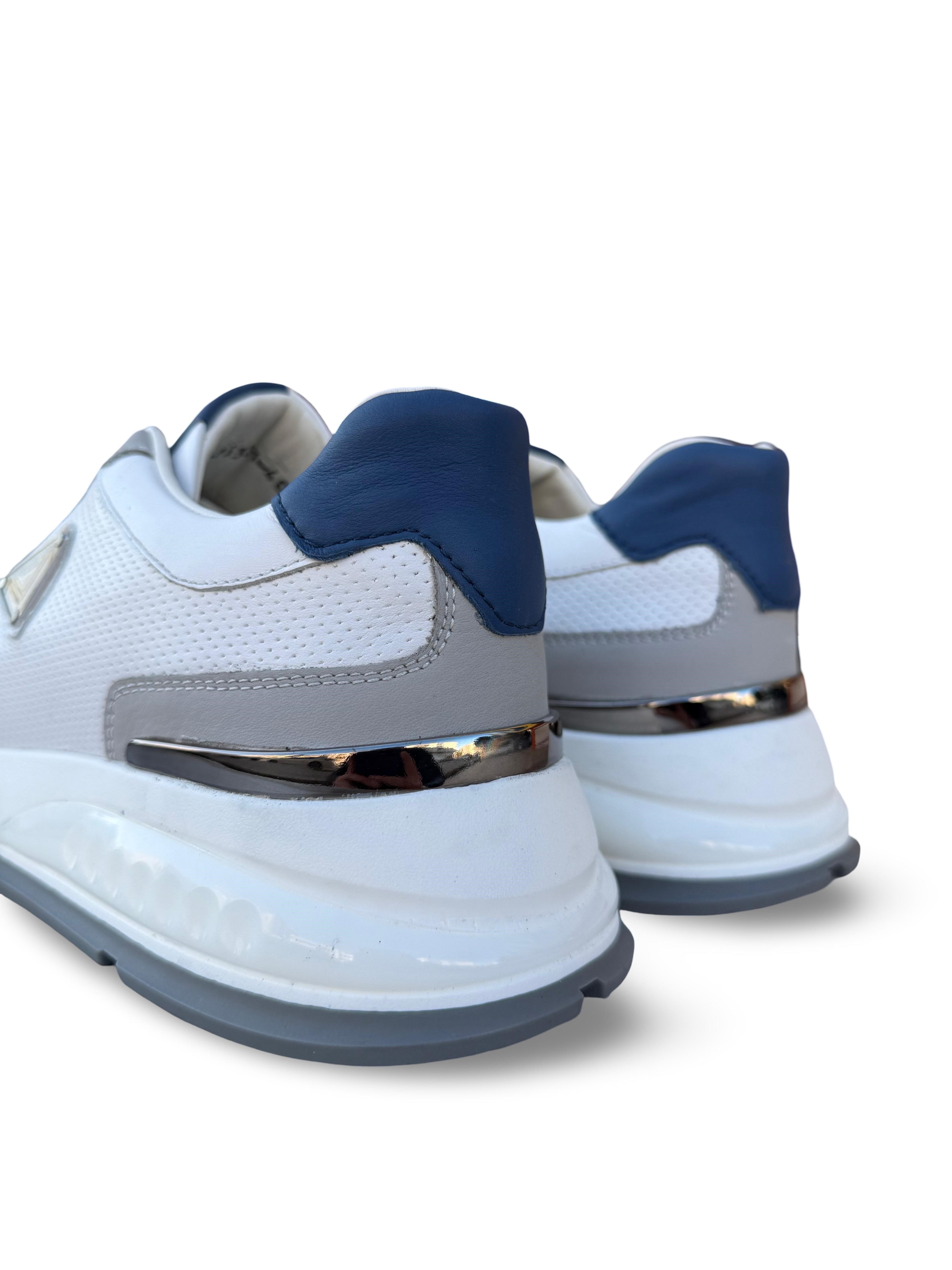 Yalınayak M23301 Hakiki Deri Eva Taban Erkek Sneaker Beyaz