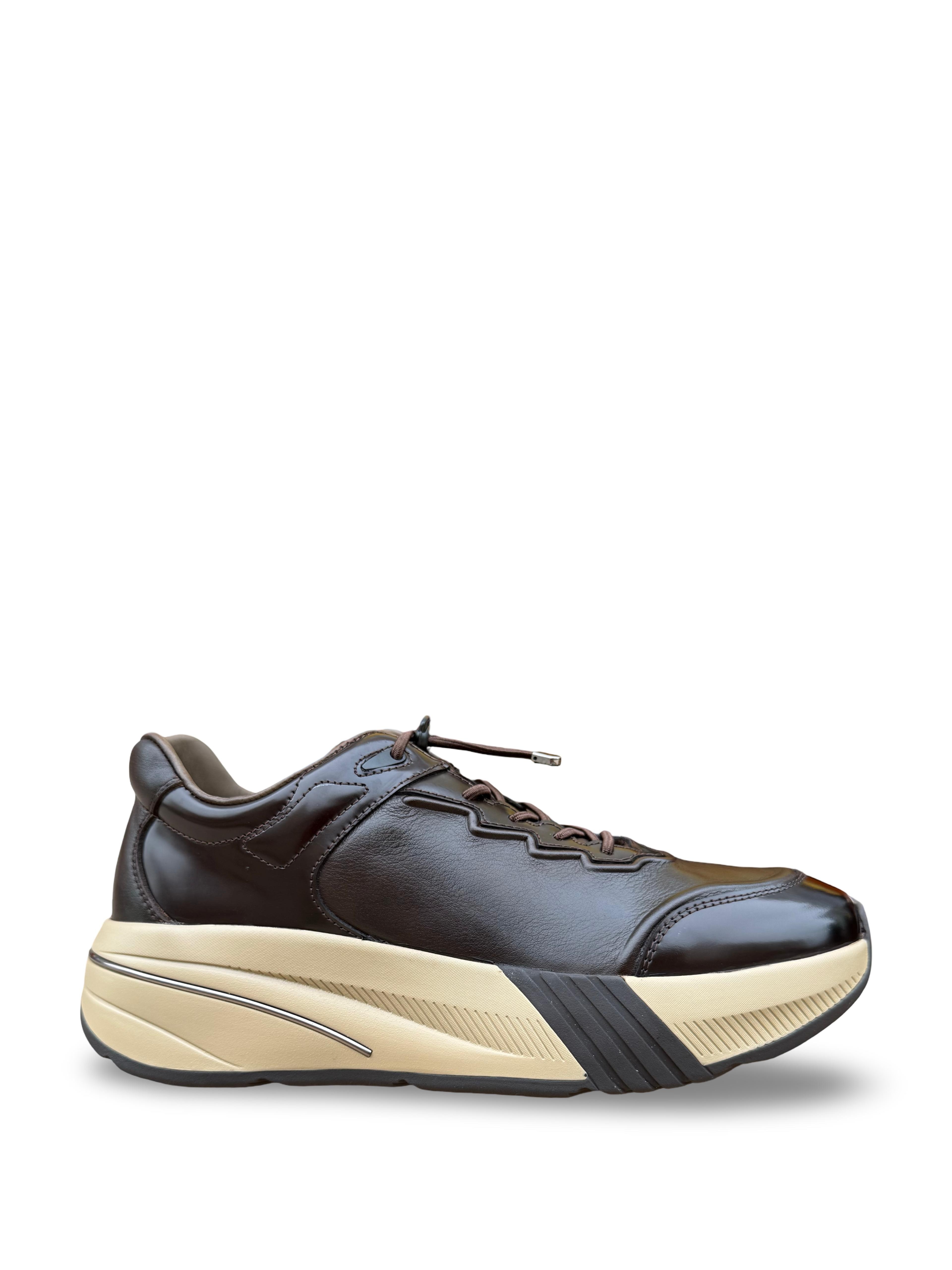 Yalınayak M24163 Hakiki Deri Comfort Taban Erkek Casual Ayakkabı Kahve