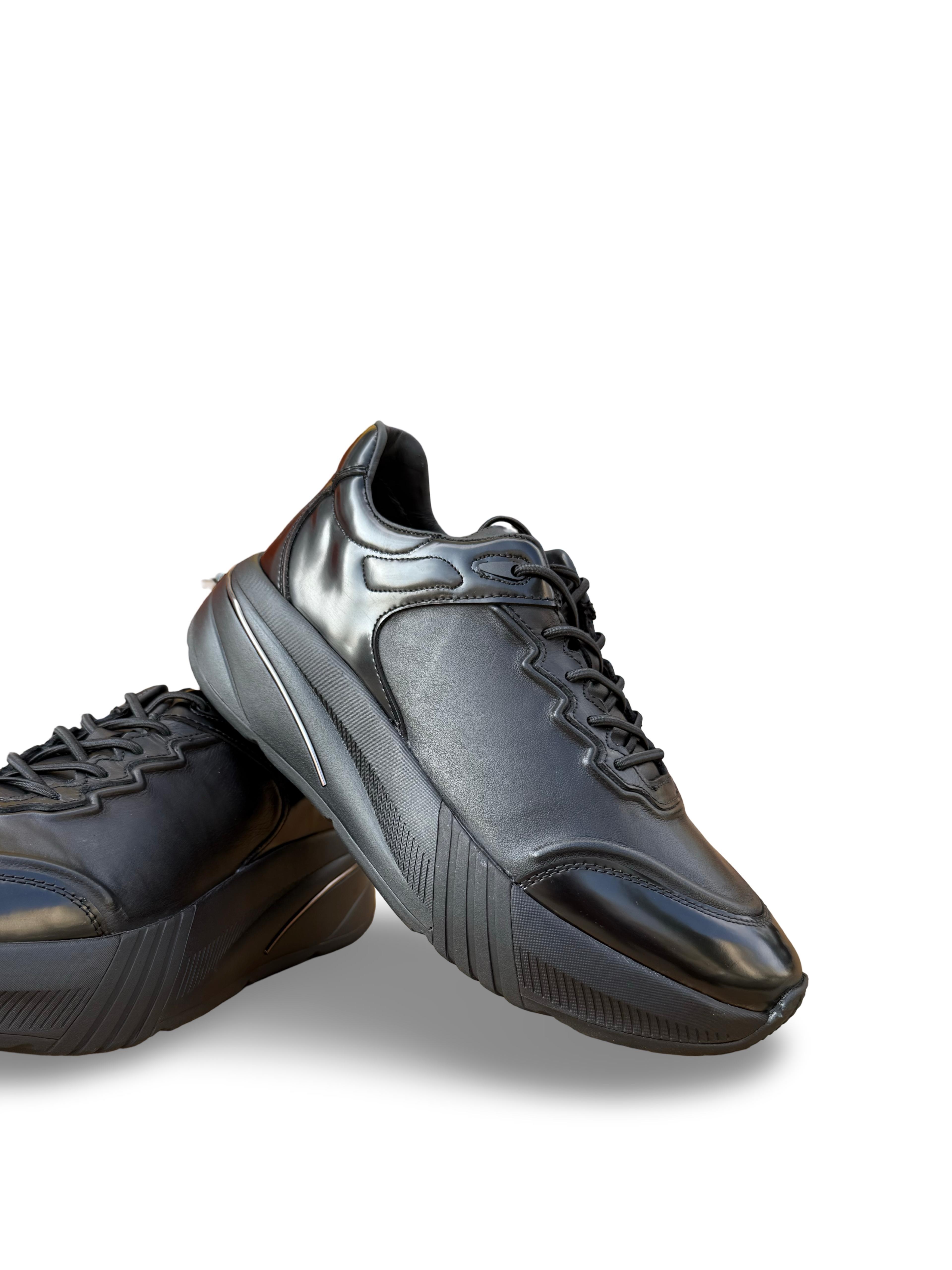 Yalınayak M24163 Hakiki Deri Comfort Taban Erkek Casual Ayakkabı Siyah