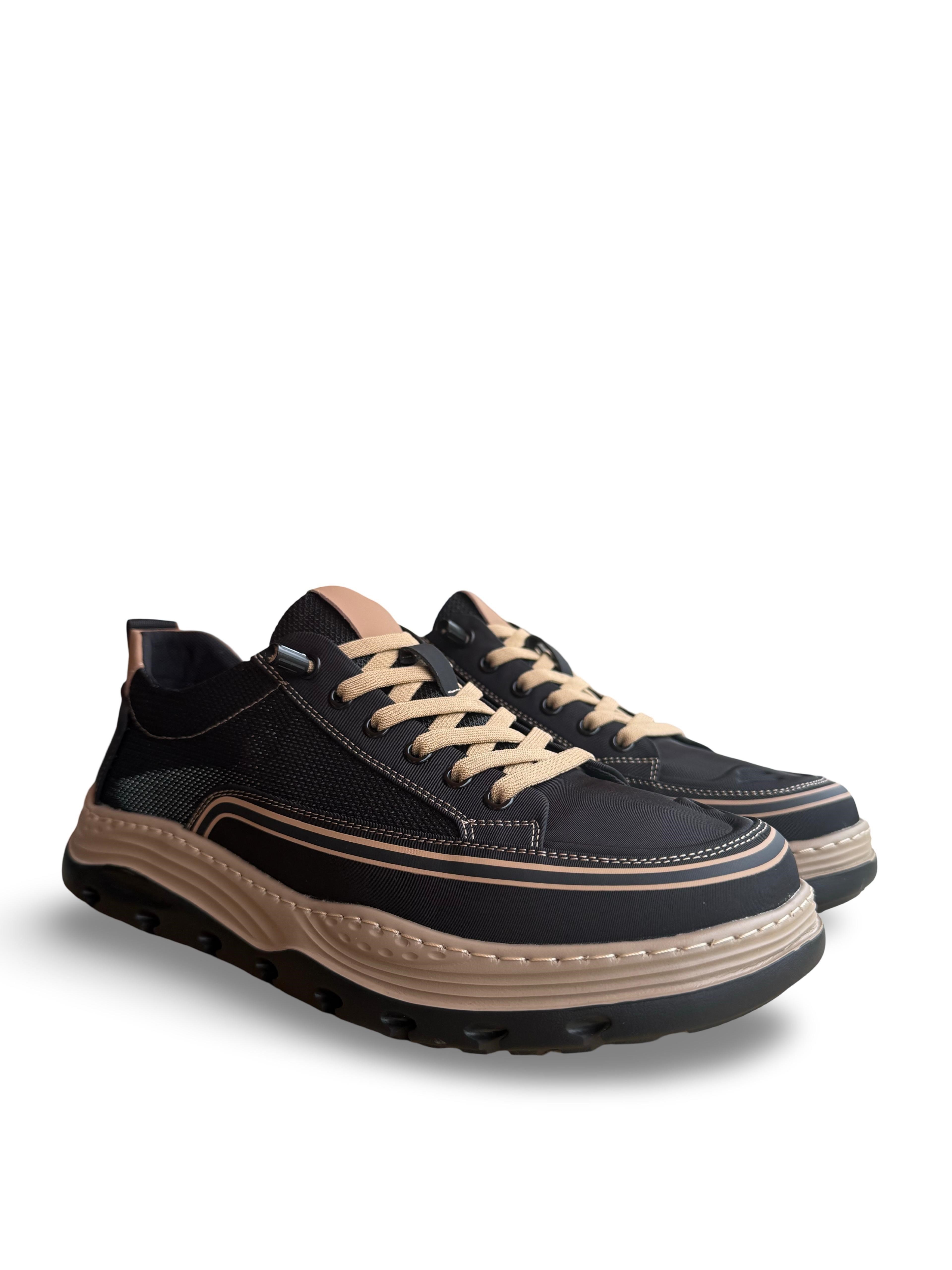 Yalınayak M53795 Erkek Comfort Taban Sneaker Spor Siyah