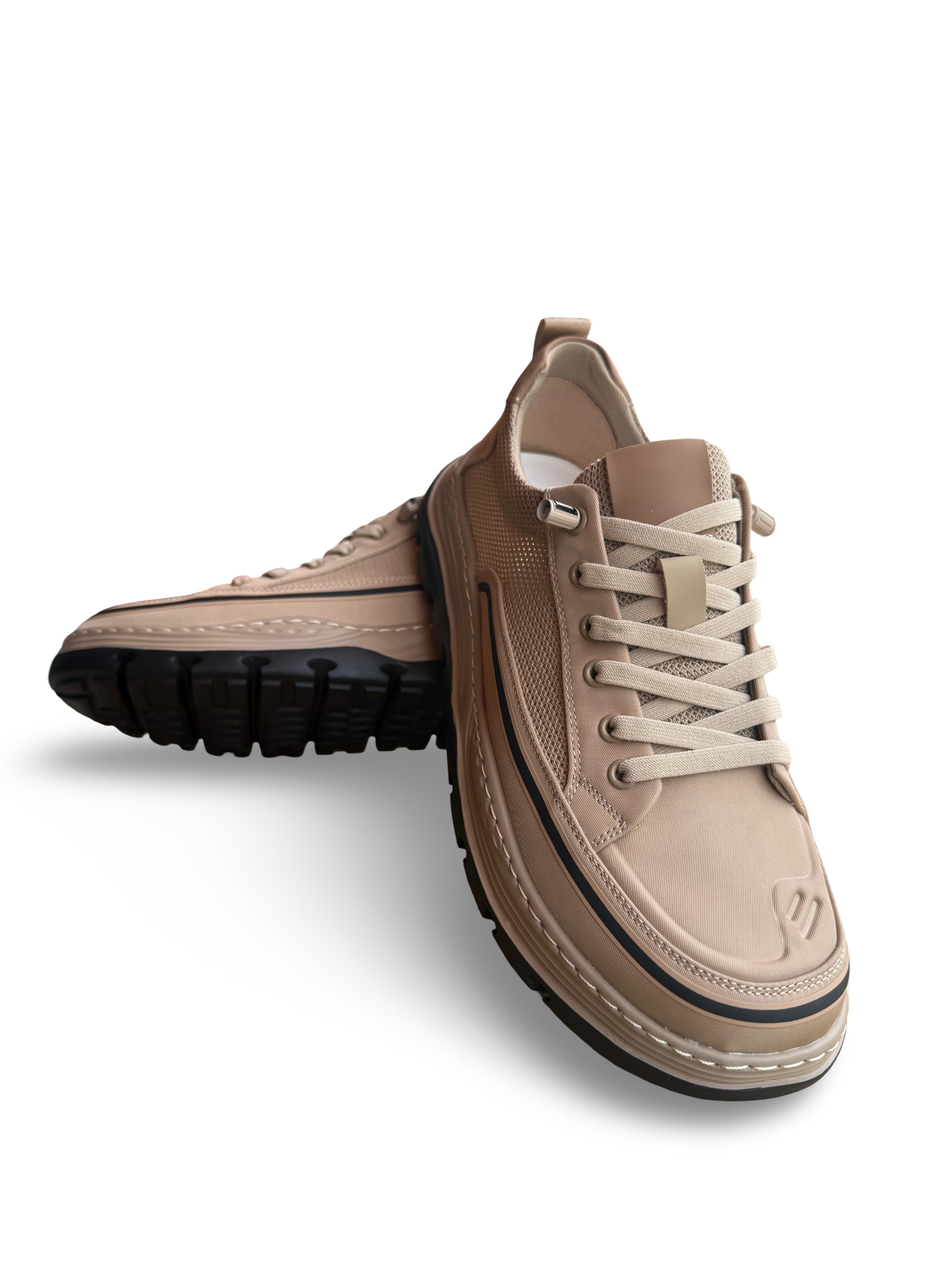 Yalınayak M53795 Erkek Comfort Taban Sneaker Spor Bej