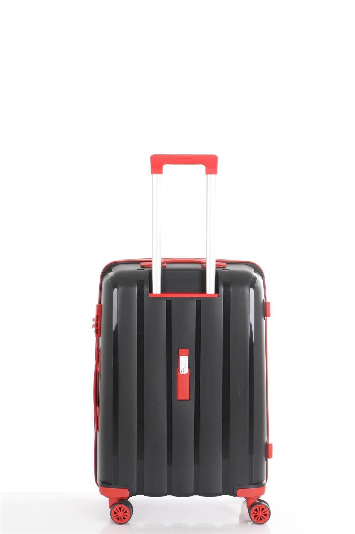 Yalınayak McsV305M Orta Boy Valiz Siyah Kırmızı