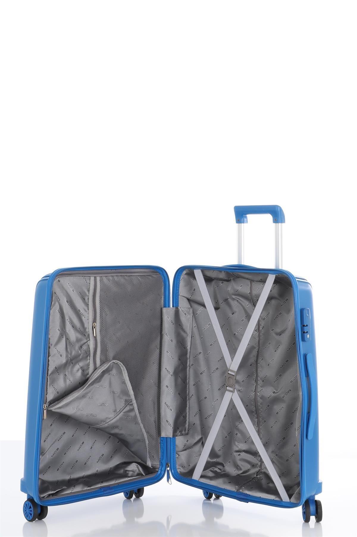 Yalınayak McsV305S Kabin Boy Valiz Mavi