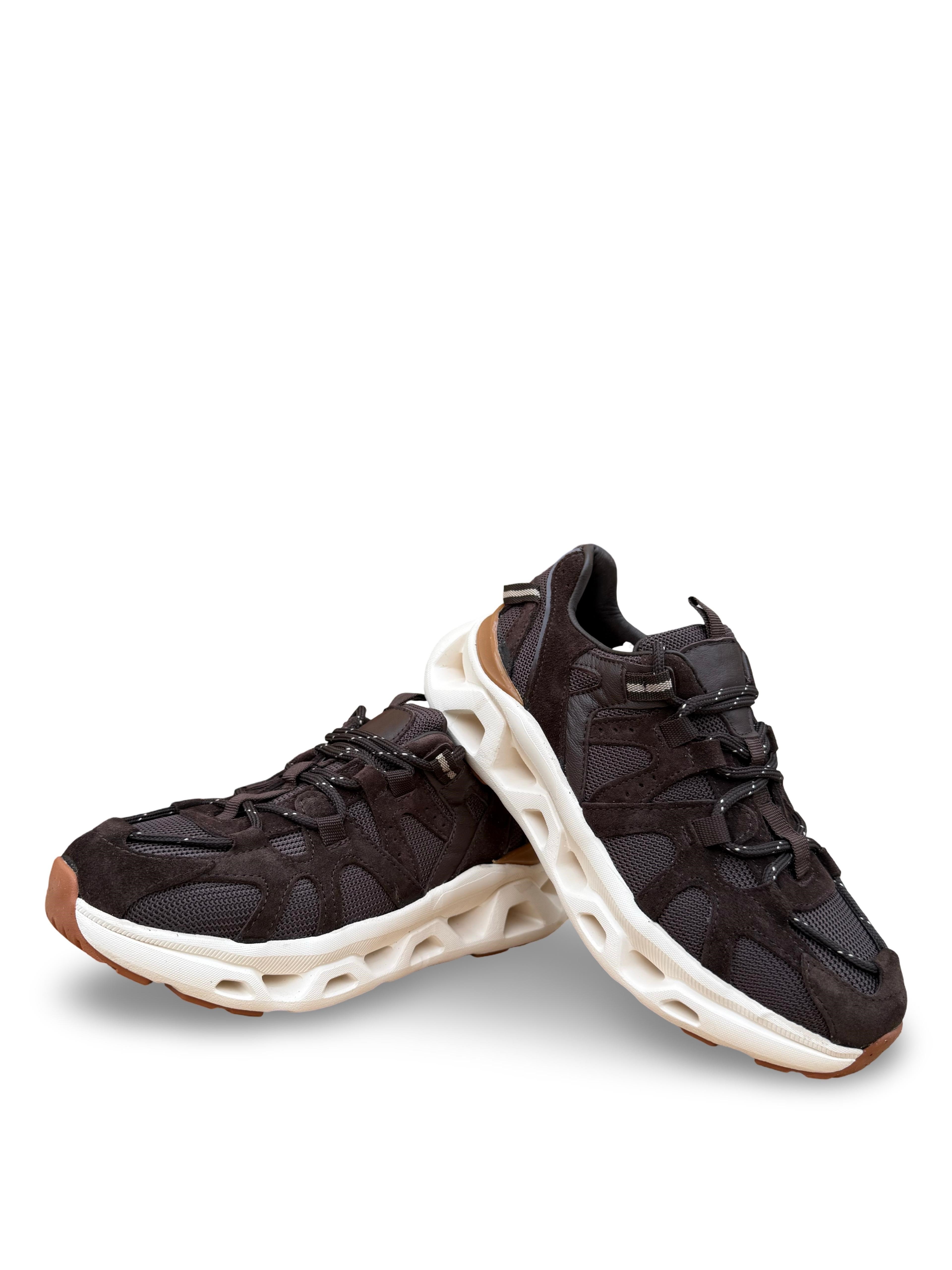 Yalınayak Mrs41128 Hakiki Deri Unisex Sneaker Kahve