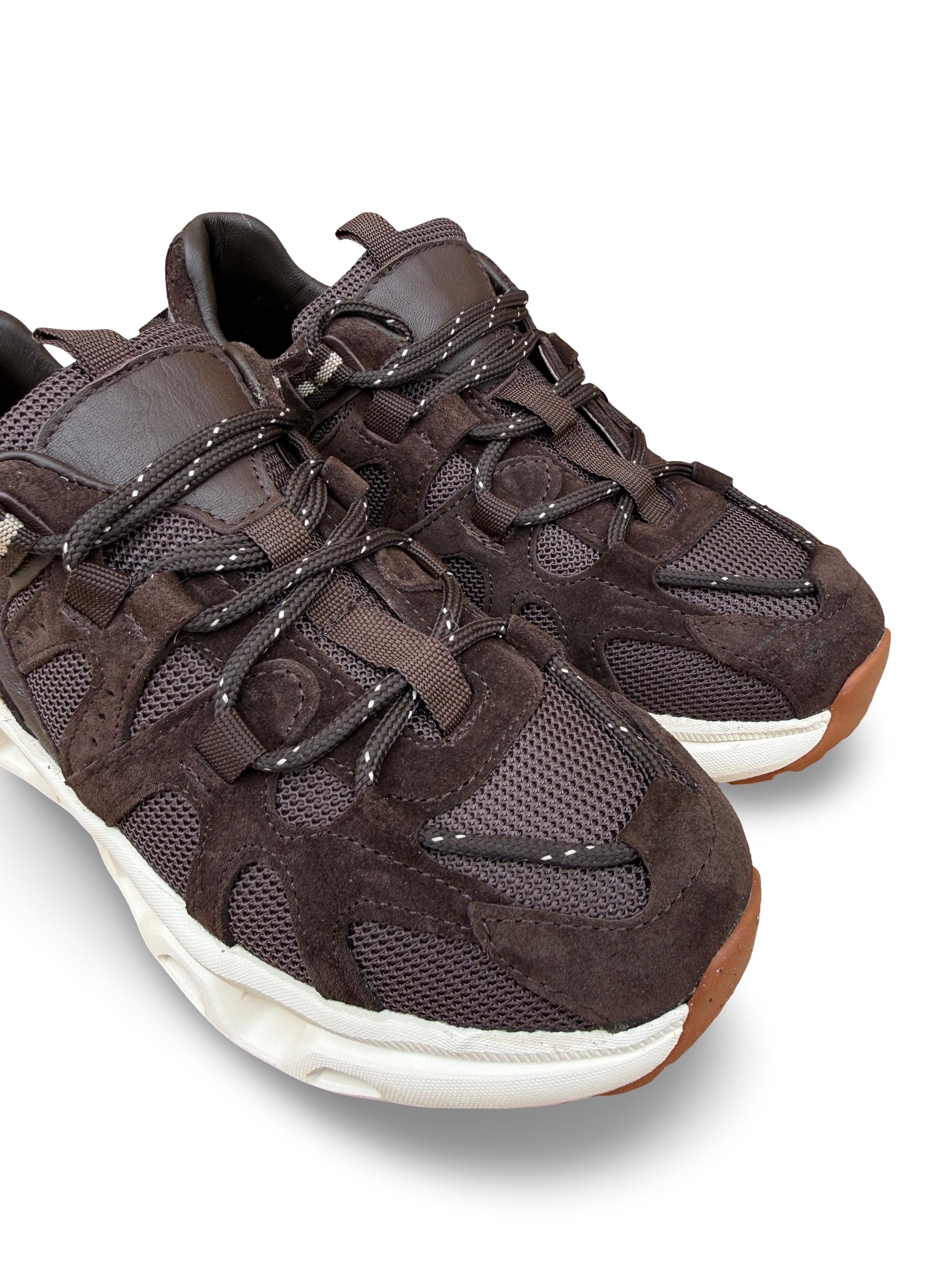 Yalınayak Mrs41128 Hakiki Deri Unisex Sneaker Kahve