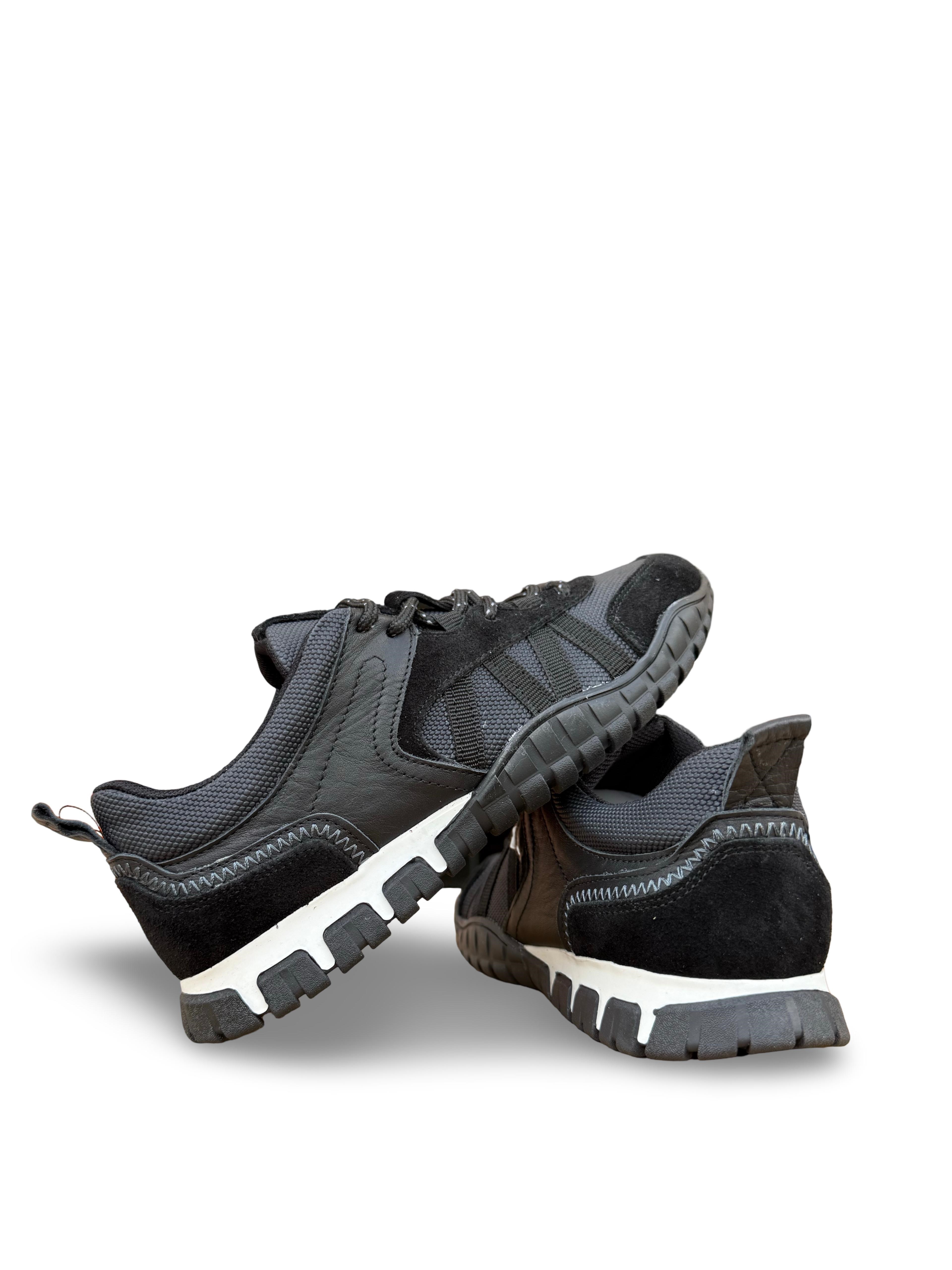 Yalınayak Mrs55106 Hakiki Deri Kadın Sneaker Siyah