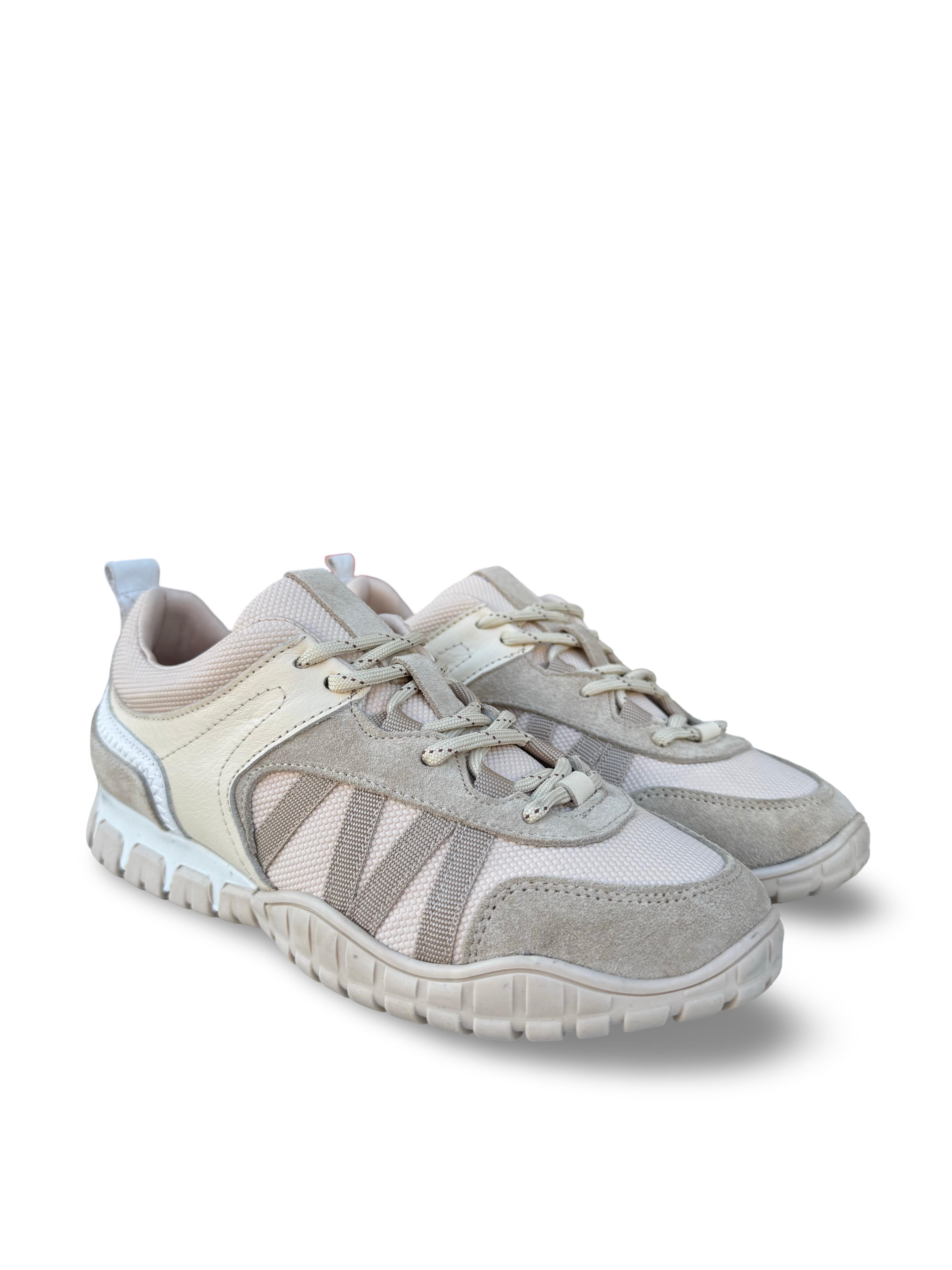 Yalınayak Mrs55106 Hakiki Deri Kadın Sneaker Bej