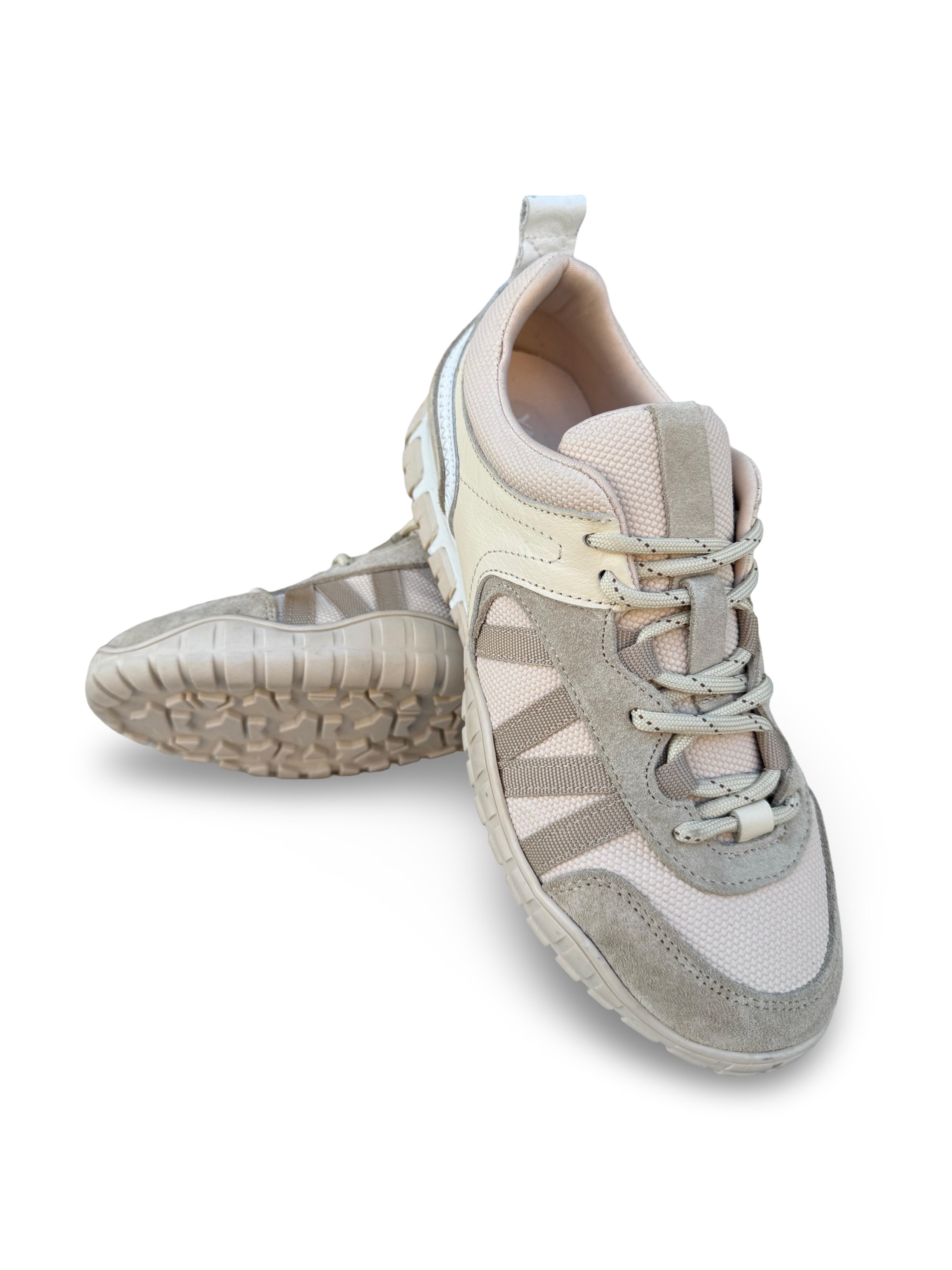 Yalınayak Mrs55106 Hakiki Deri Kadın Sneaker Bej