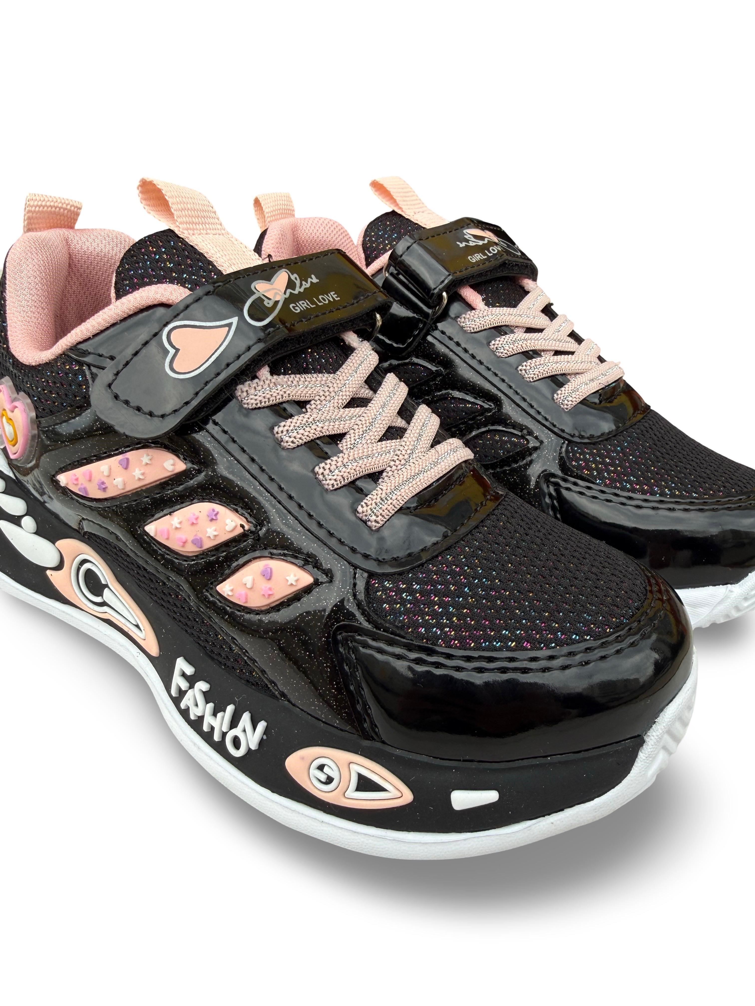 Yalınayak Nd026Ptk Kız Çocuk Sneaker Siyah