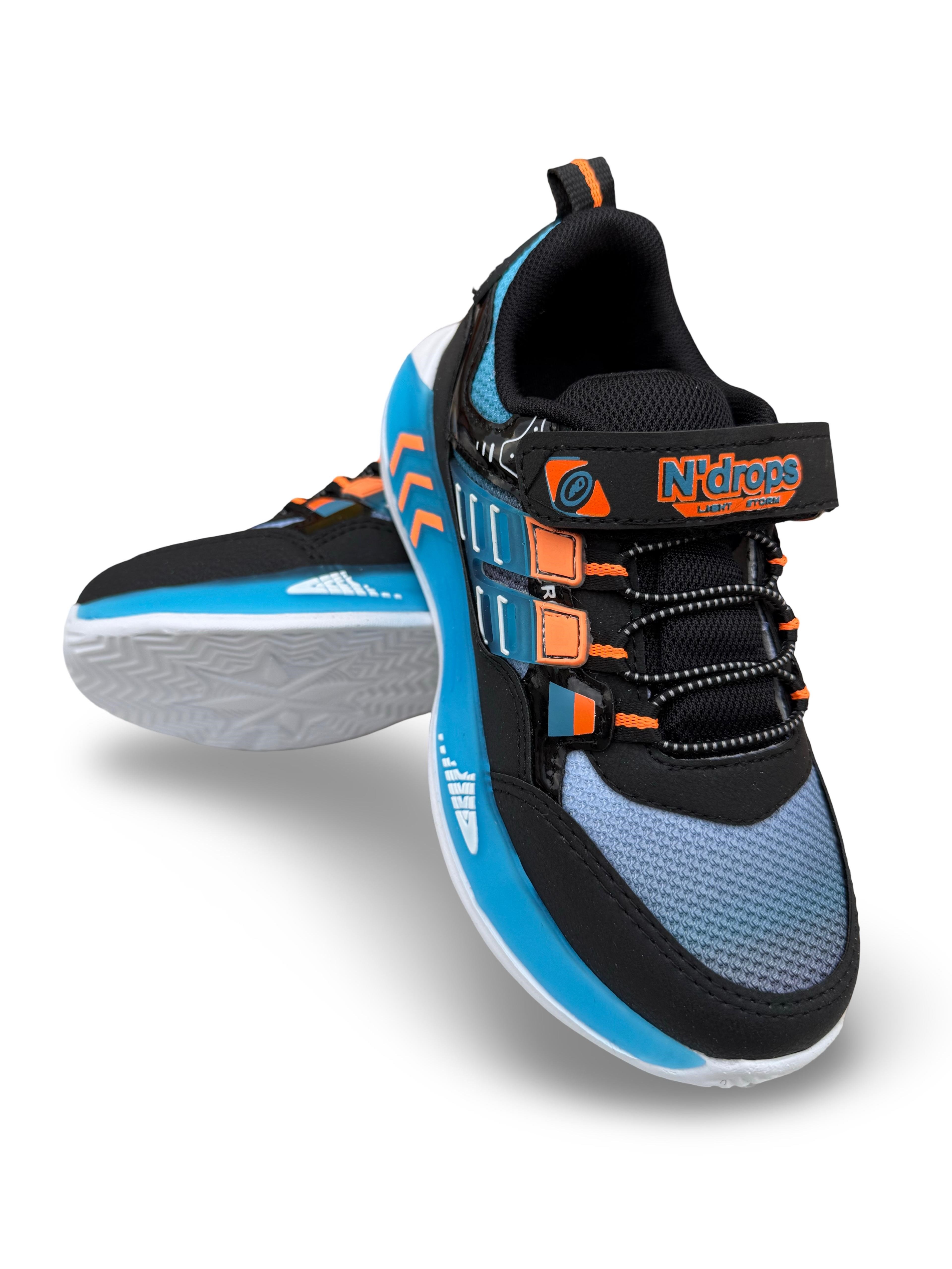 Yalınayak Nd028Flt Erkek Çocuk Sneaker Siyah Mavi