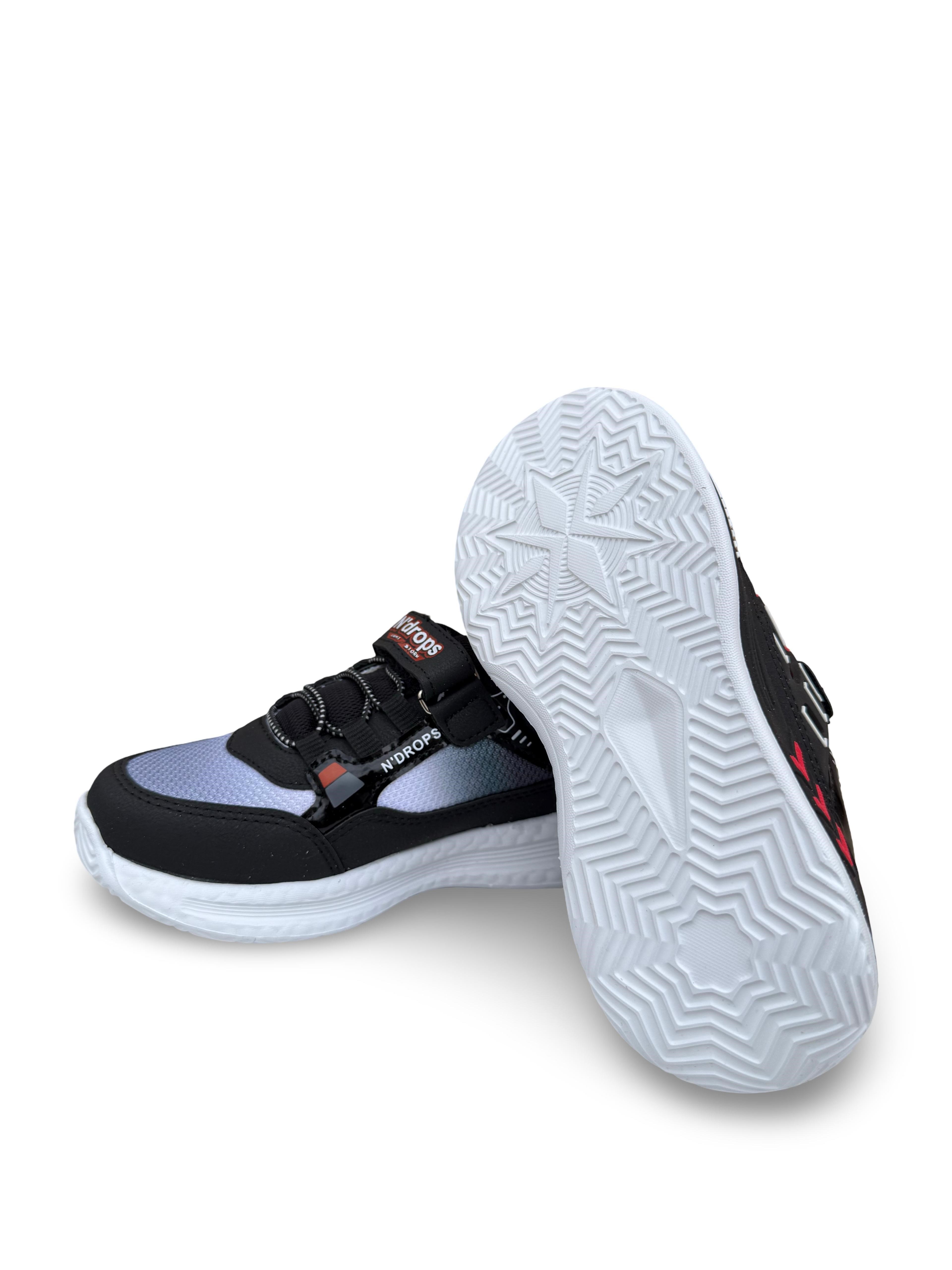 Yalınayak Nd028Ptk Erkek Çocuk Sneaker Siyah Kırmızı