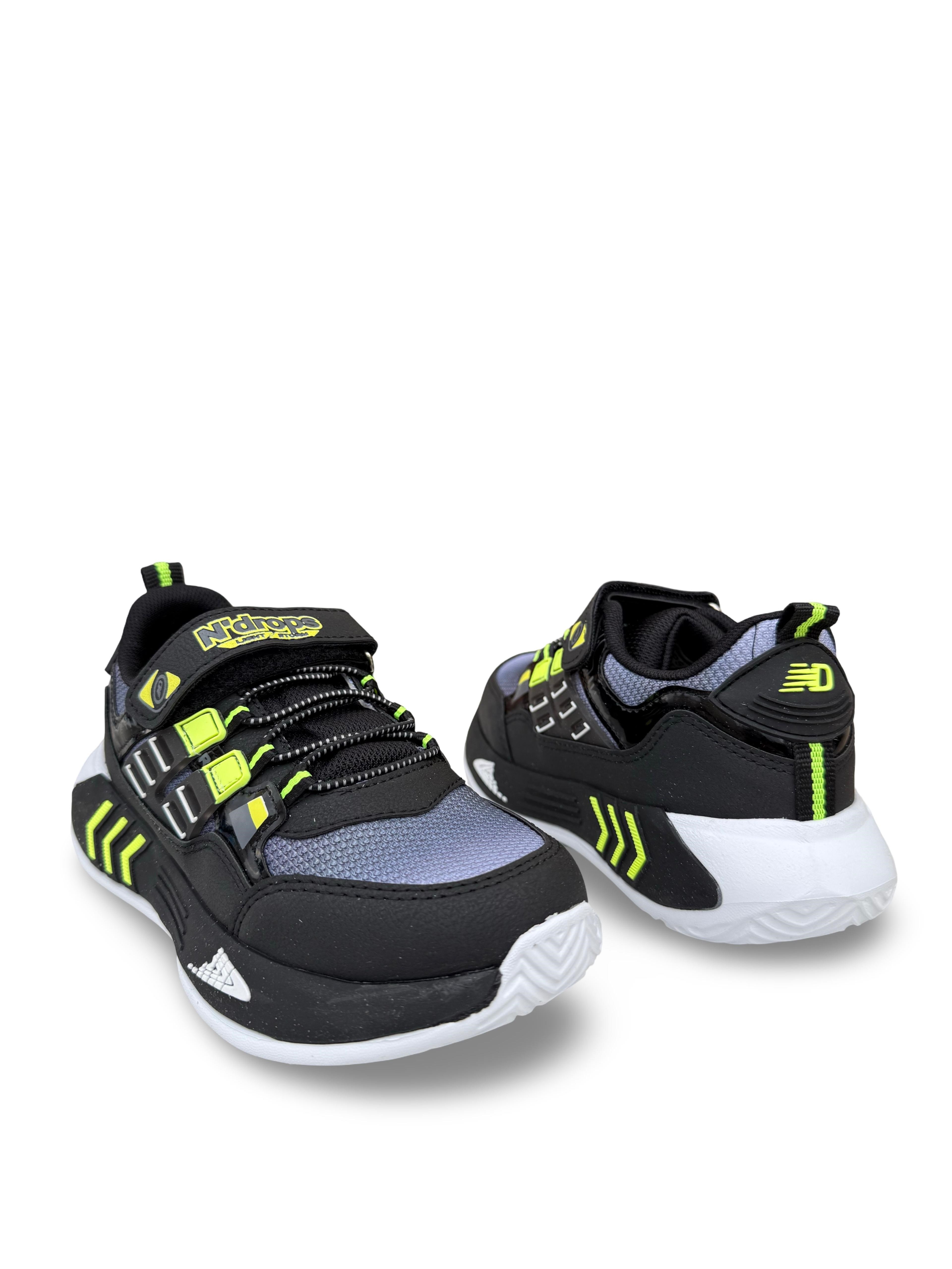Yalınayak Nd028Ptk Erkek Çocuk Sneaker Siyah Yeşil