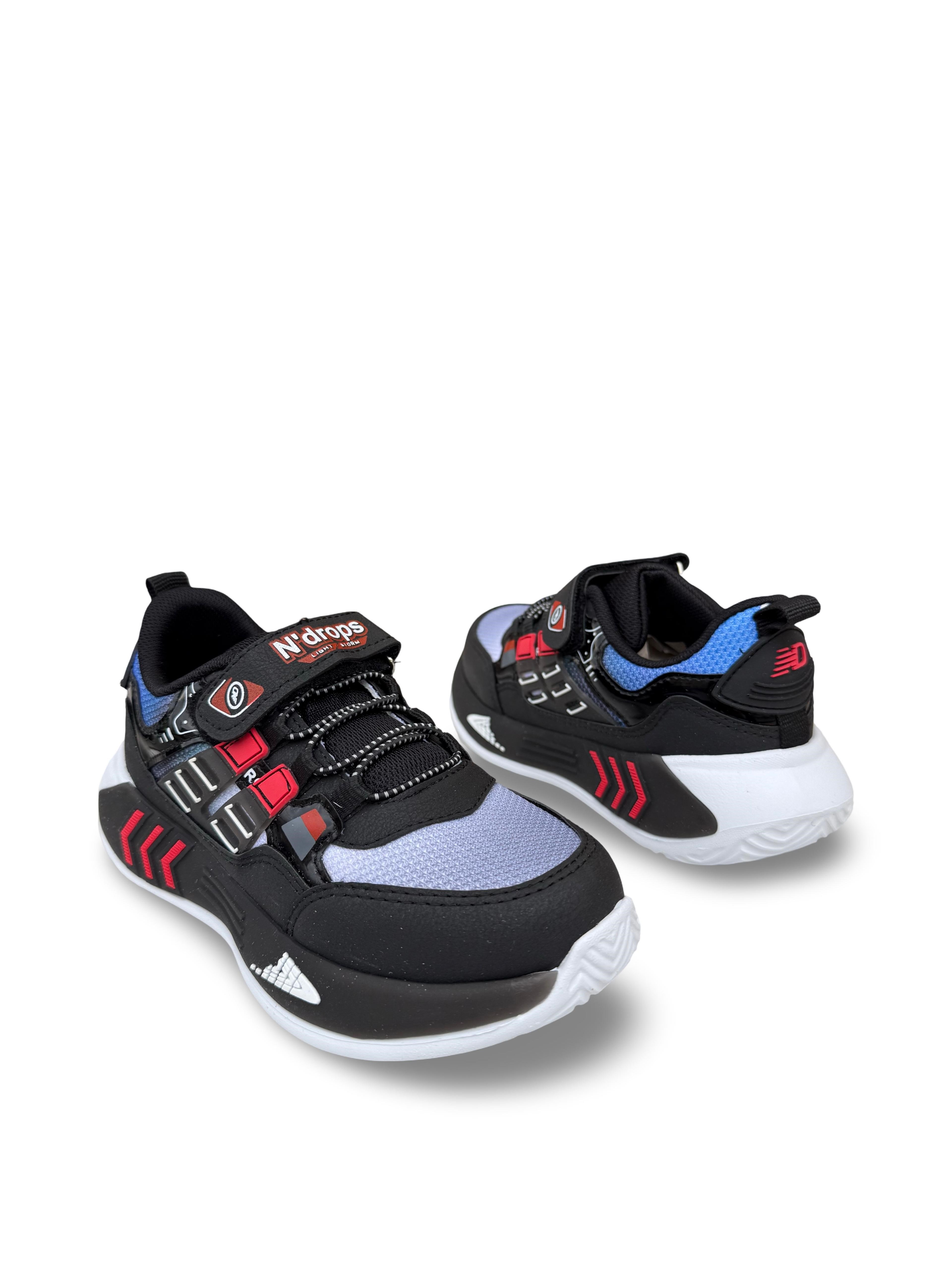 Yalınayak Nd028Ptk Erkek Çocuk Sneaker Siyah Kırmızı