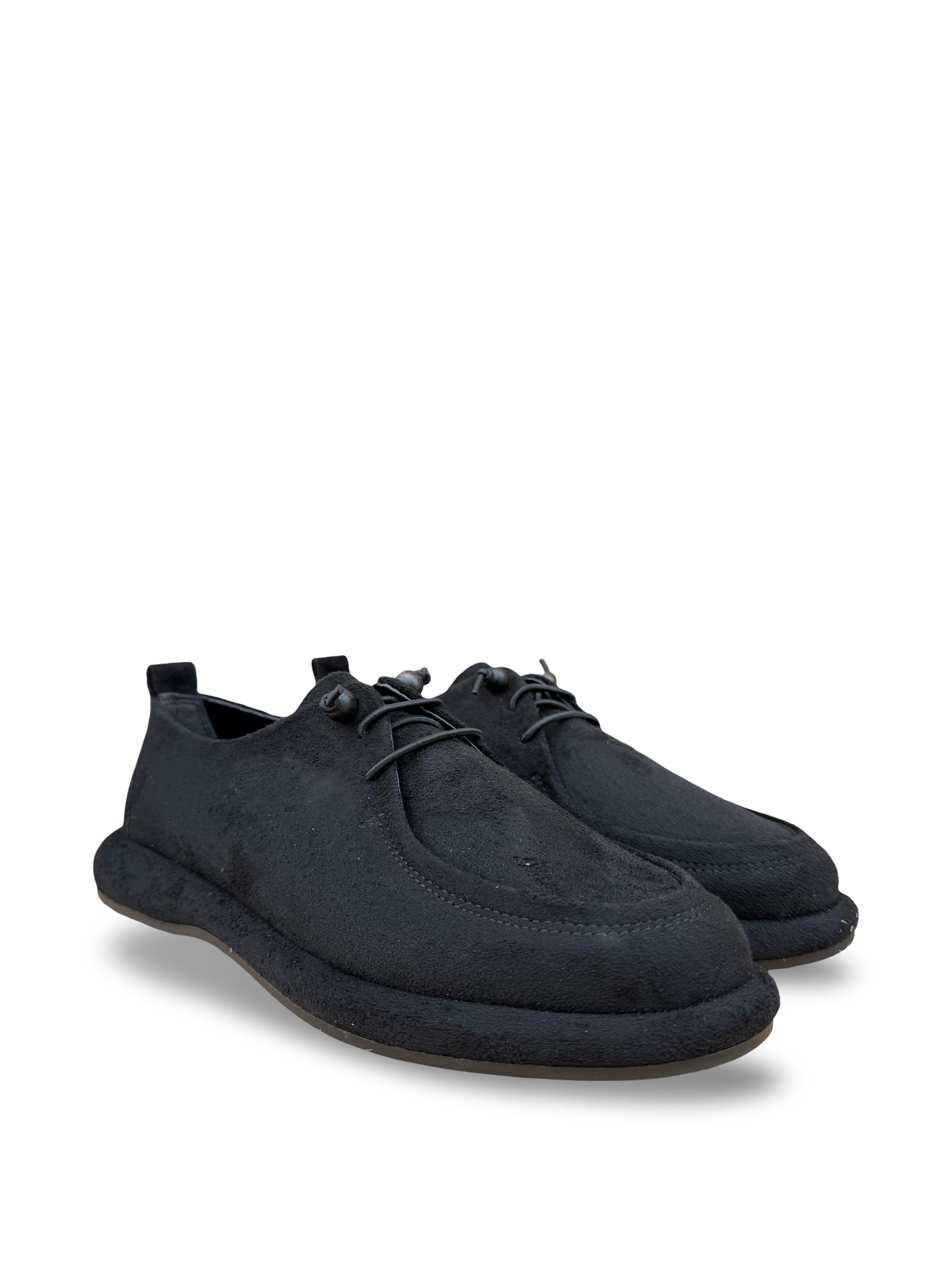 Yalınayak Prt1615 Süet Kadın Loafer Ayakkabı Siyah Süet