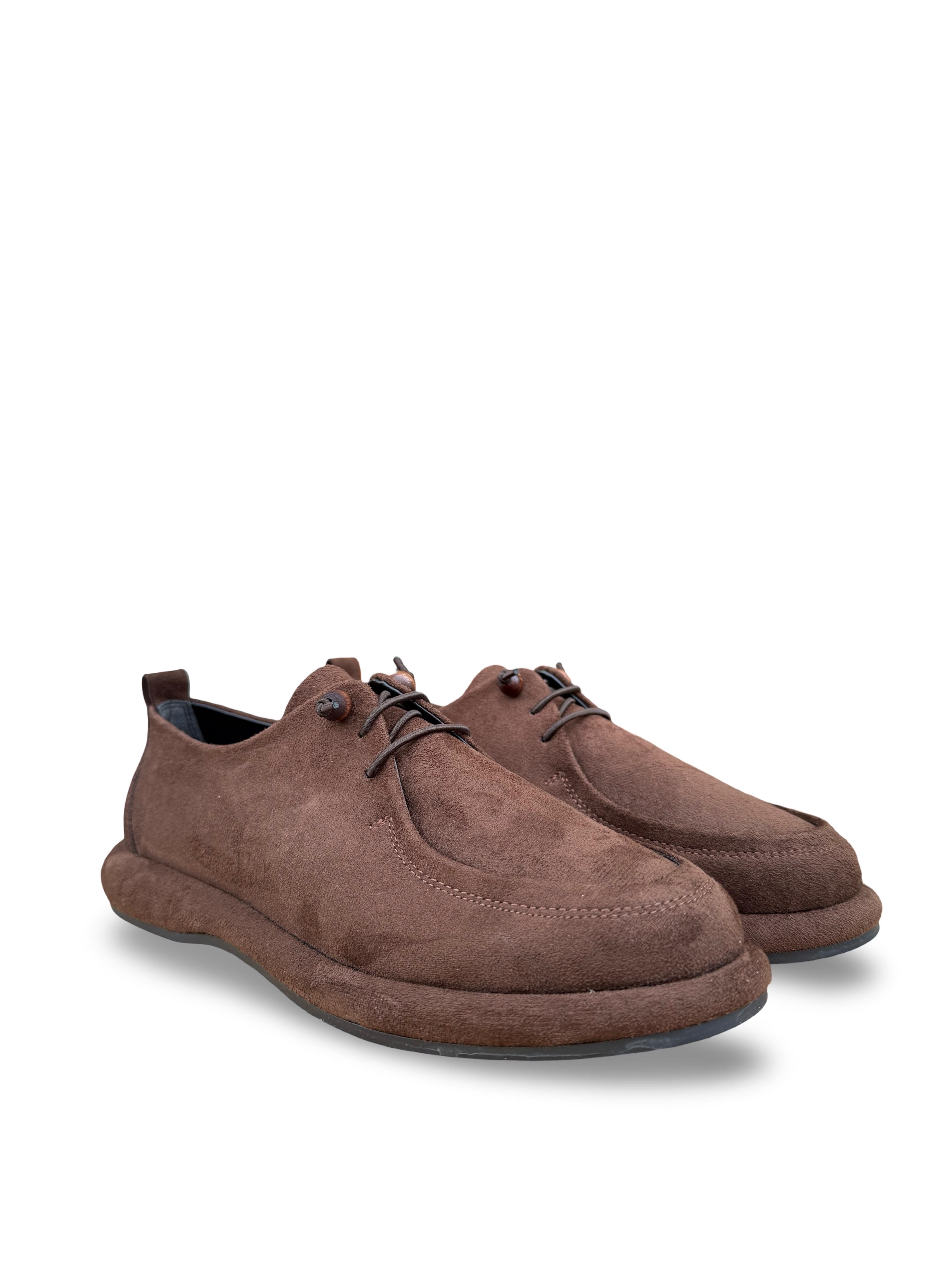 Yalınayak Prt1615 Süet Kadın Loafer Ayakkabı Kahve Süet