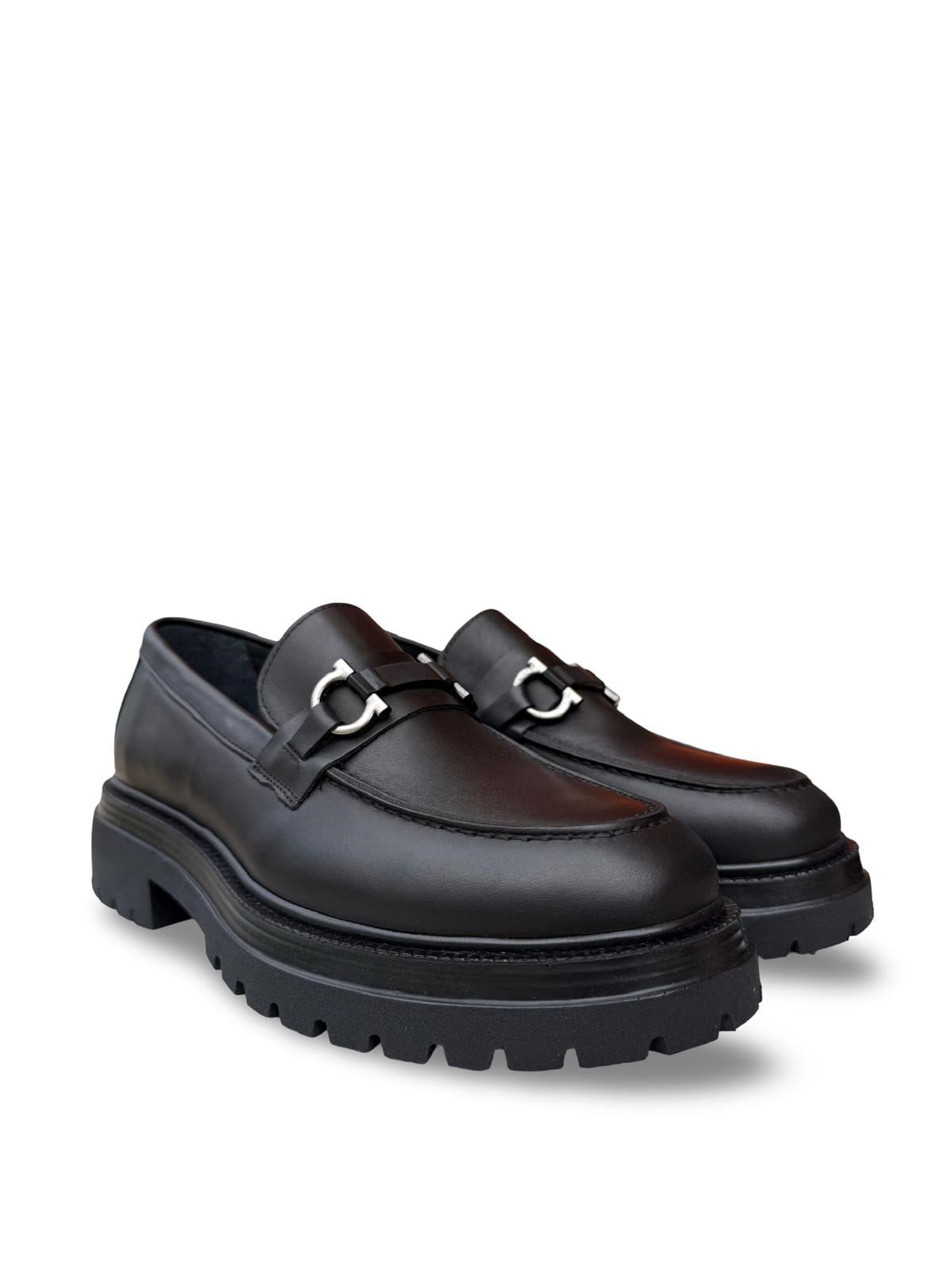 Yalınayak Rg1552-1 Hakiki Nubuk Deri Erkek Loafer Siyah