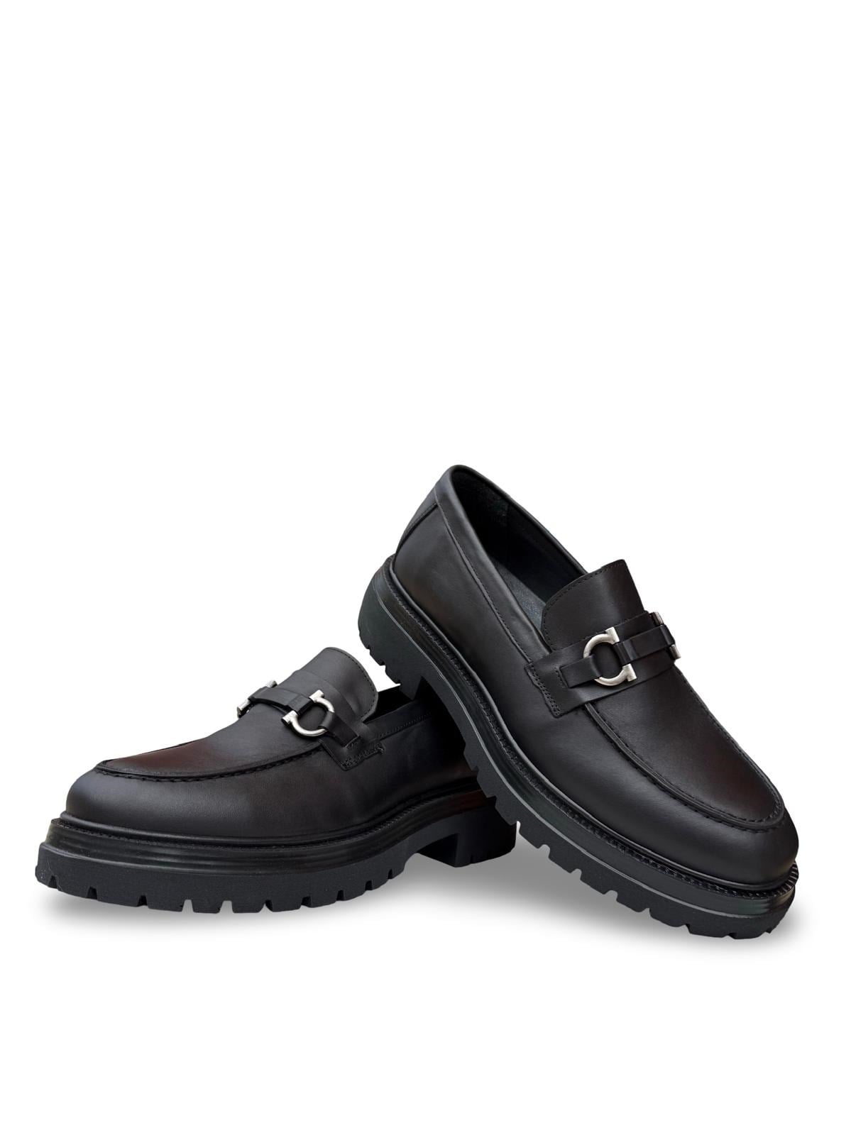 Yalınayak Rg1552-1 Hakiki Nubuk Deri Erkek Loafer Siyah