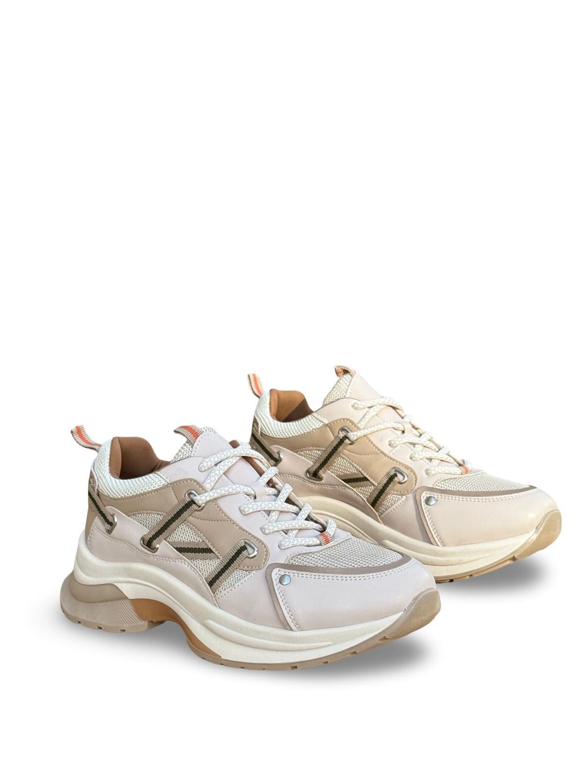 Yalınayak Sms30174 Kadın Sneakers Ayakkabı Bej Vizyon